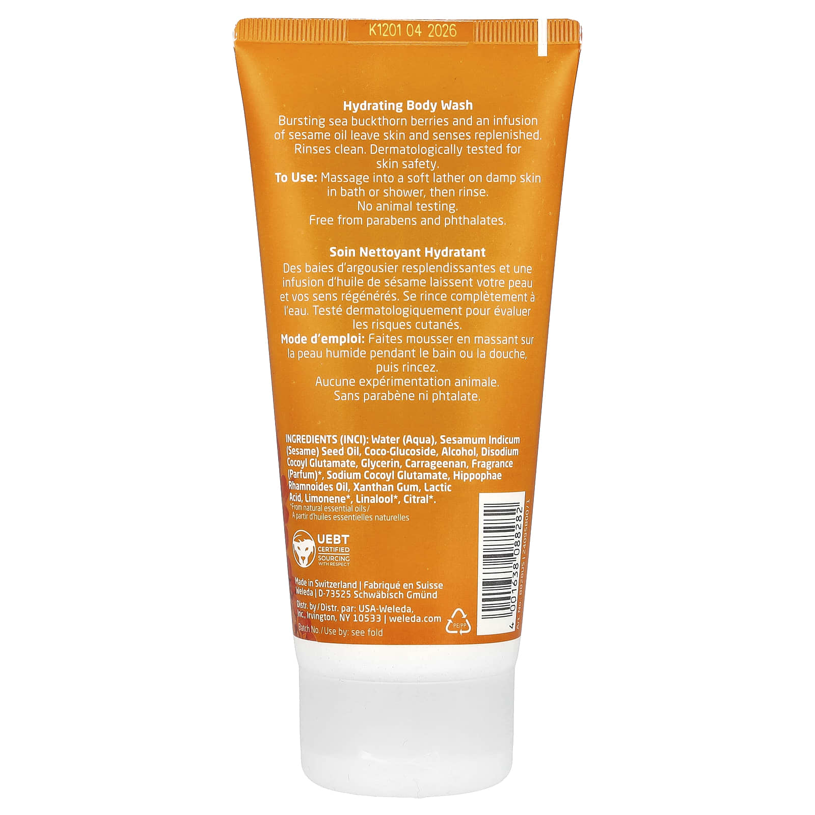 Weleda, Hydrating Body Wash, Sea Buckthorn Extracts, 6.8 fl oz (200 ml) - Image 2