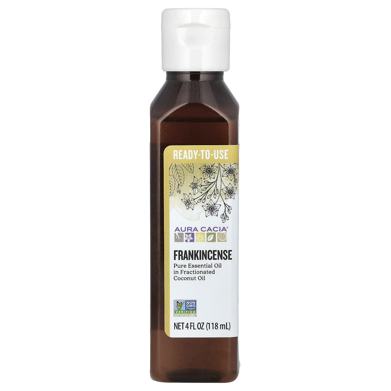 Frankincense Essential Oil Blend in Fractionated Coconut Oil by Aura Cacia, 4 fl oz - Image 1
