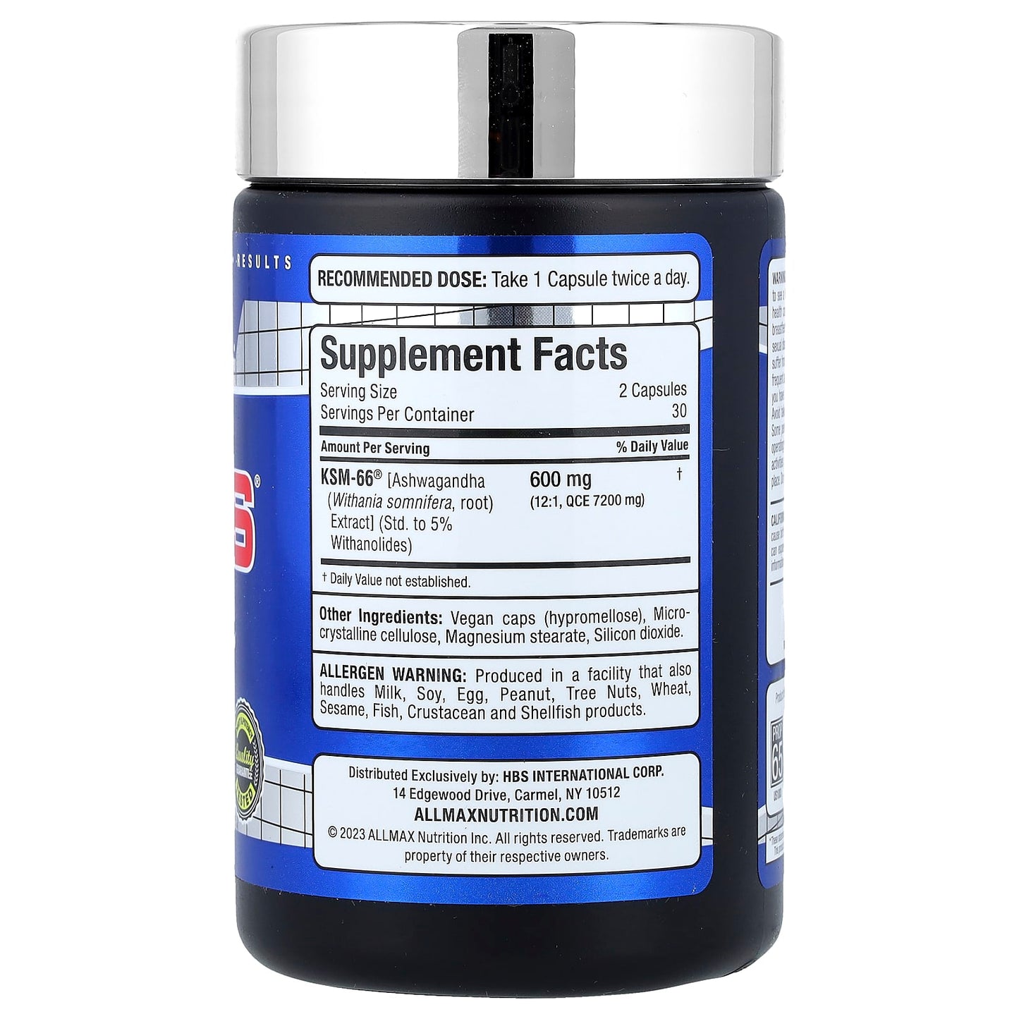 Boost Energy & Reduce Stress with ALLMAX Ashwagandha KSM-66 - 60 Capsules - Image 2