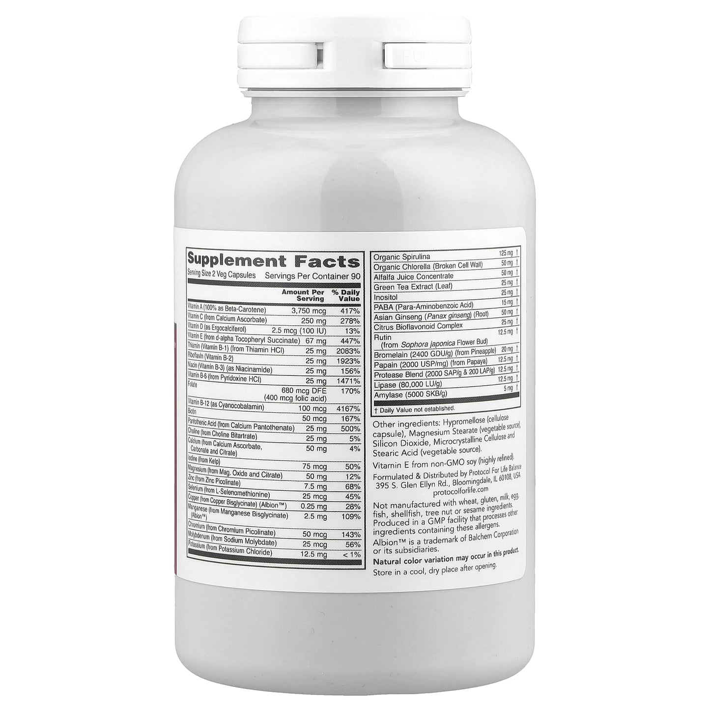 Protocol for Life Balance, Ortho Multi™ Greens, 180 Veg Capsules - Image 2