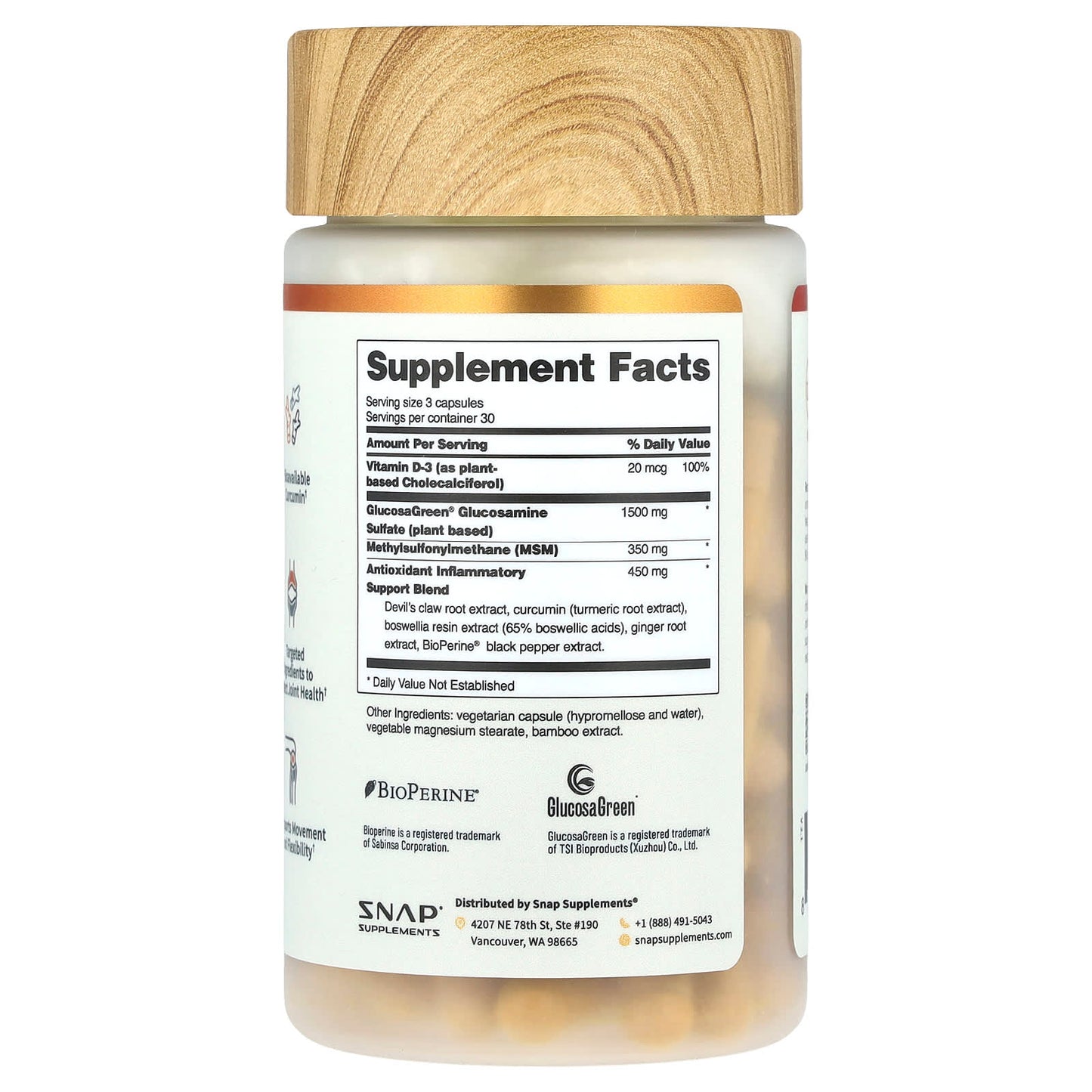 Snap Supplements, Joint Health, 90 Capsules - Image 2