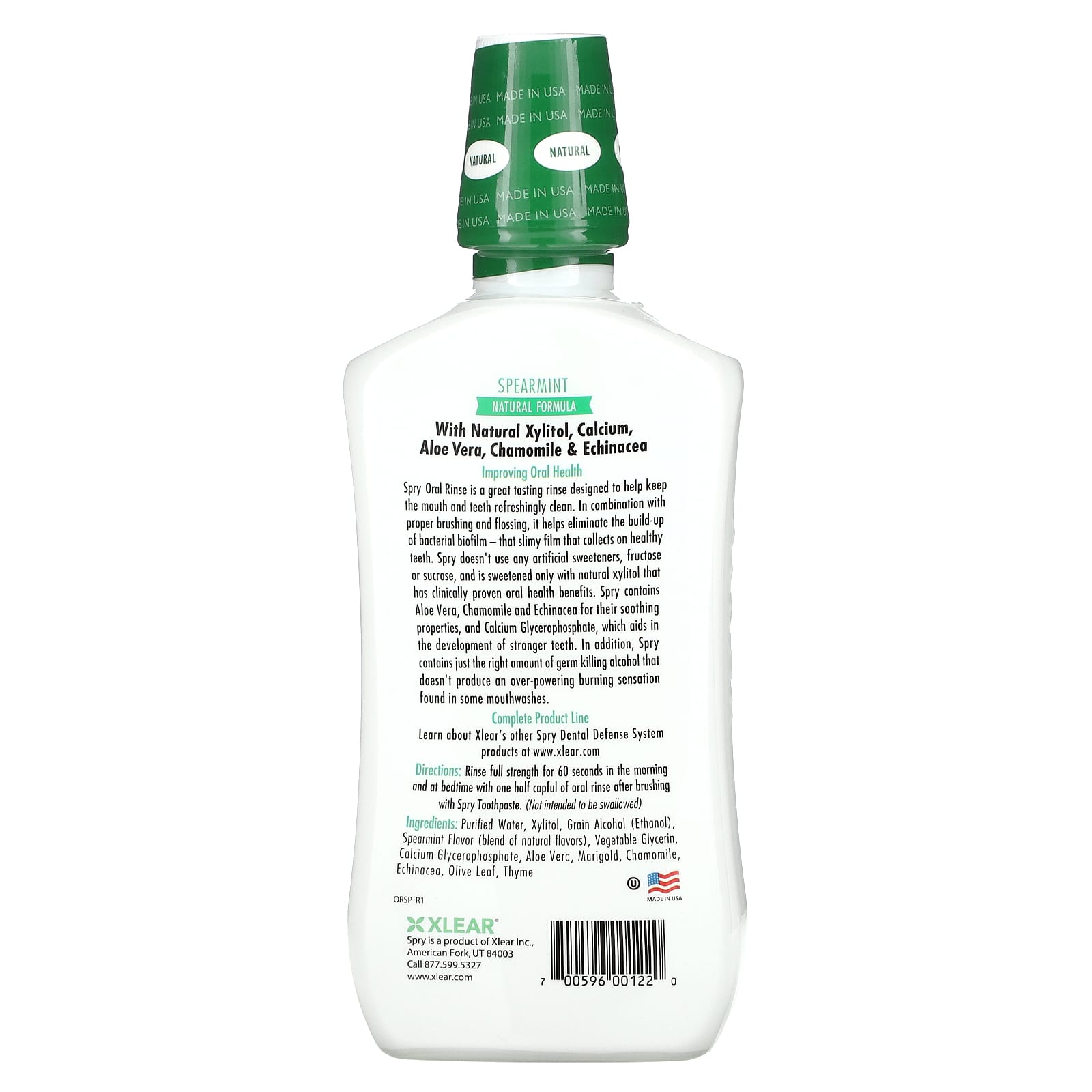Xlear, Spry, Oral Rinse, Natural Spearmint, 16 fl oz (473 ml) - Image 2