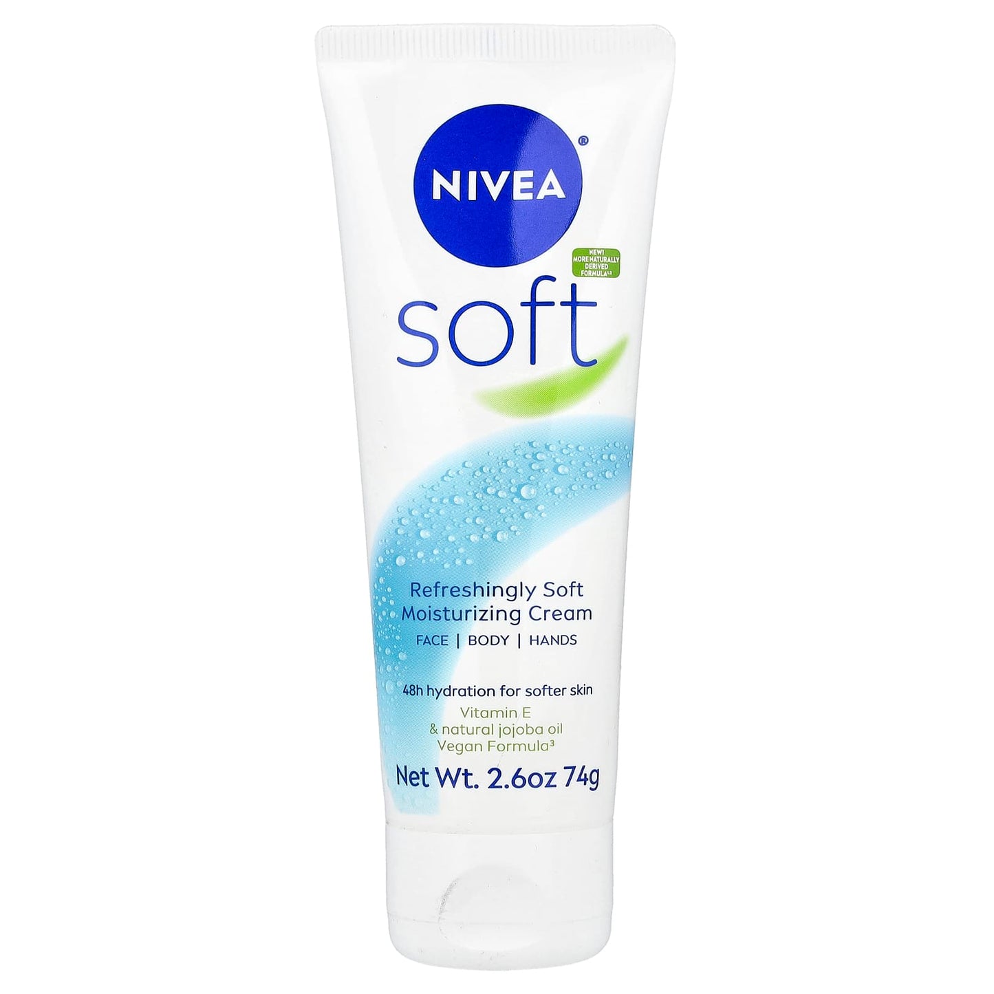 Nivea, Refreshingly Soft Moisturizing Cream, 2.6 oz (74 g) - Image 1