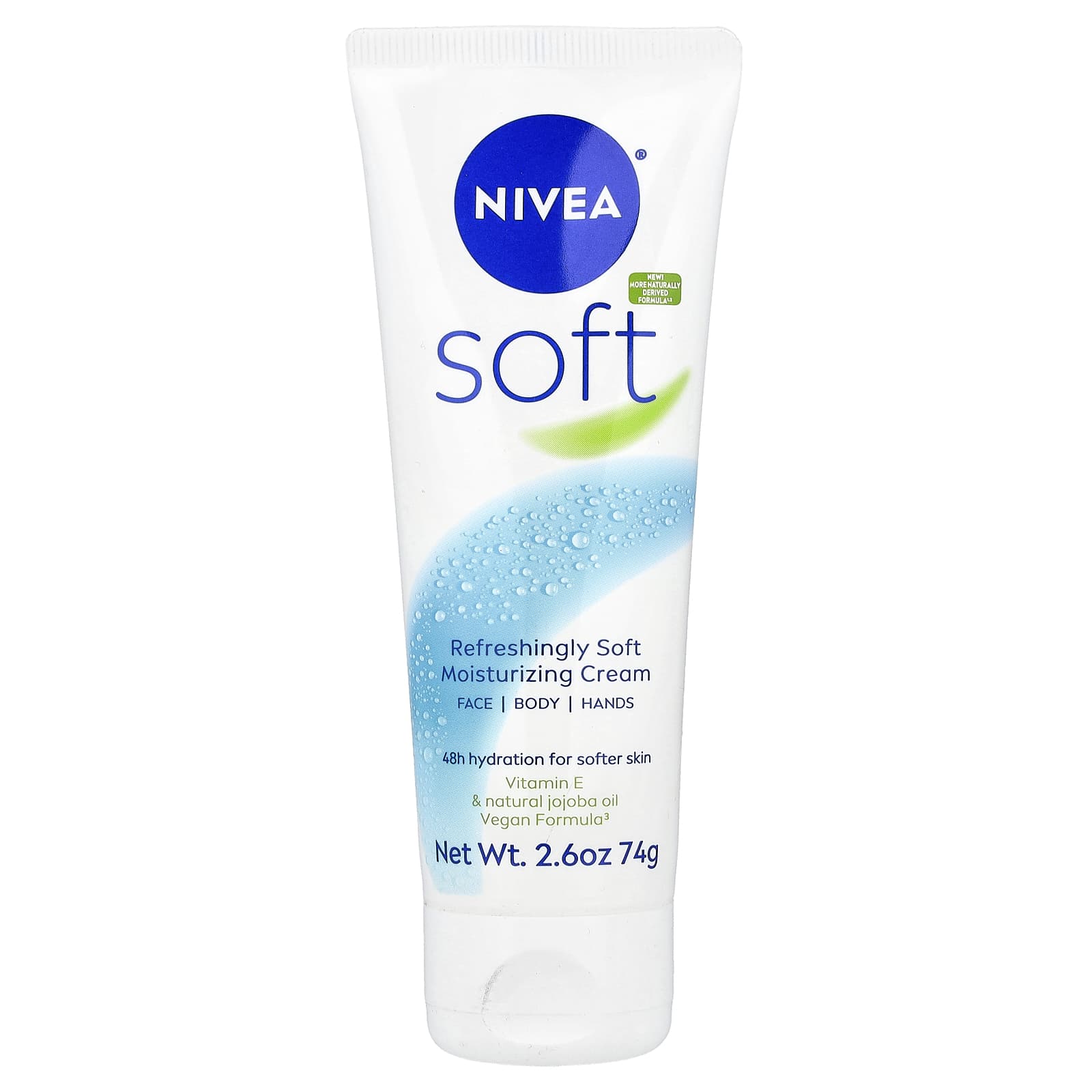Nivea, Refreshingly Soft Moisturizing Cream, 2.6 oz (74 g) - Image 1