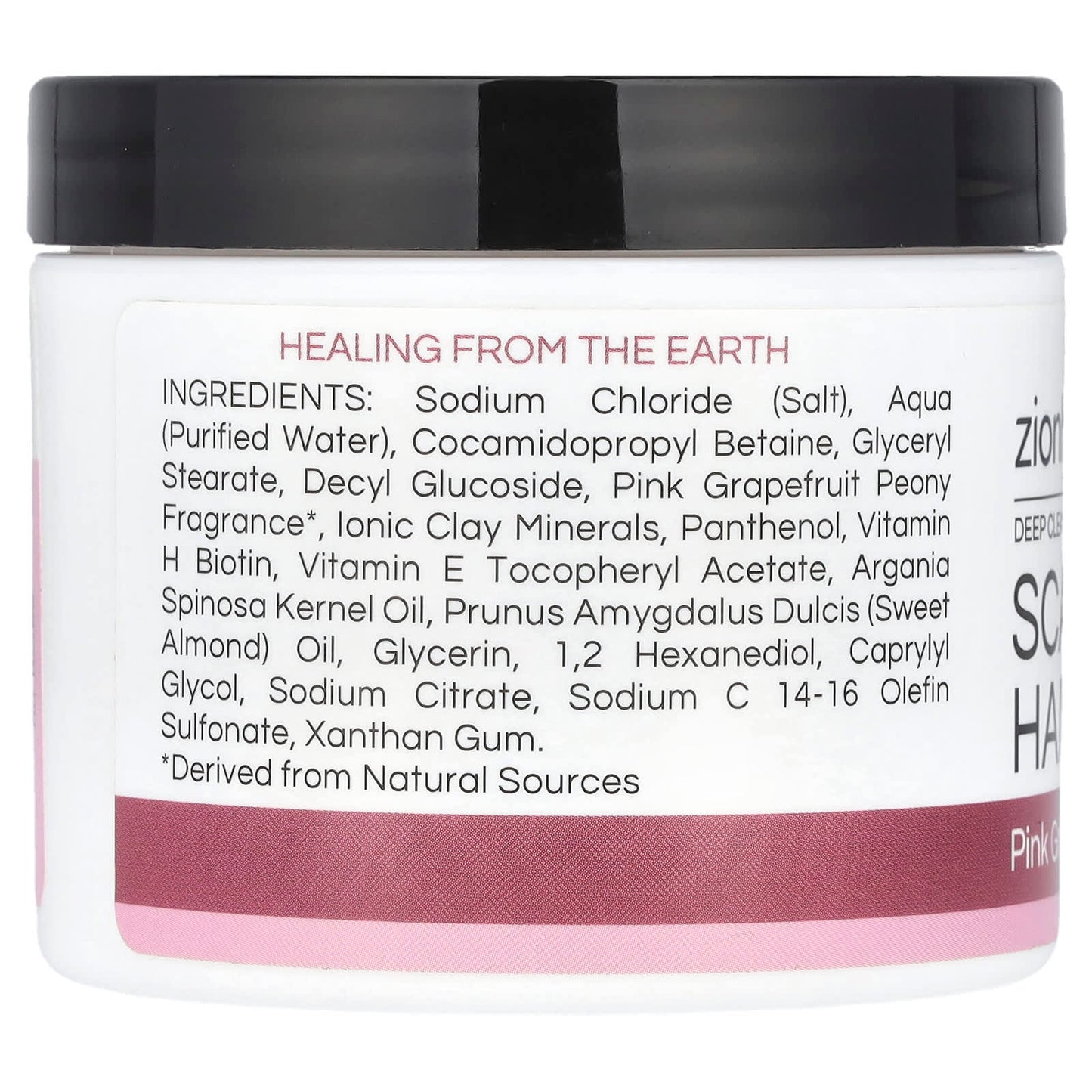 Zion Health, Scalp & Hair Scrub with Biotin, Pink Grapefruit Peony, 4 fl oz (118 ml) - Image 2