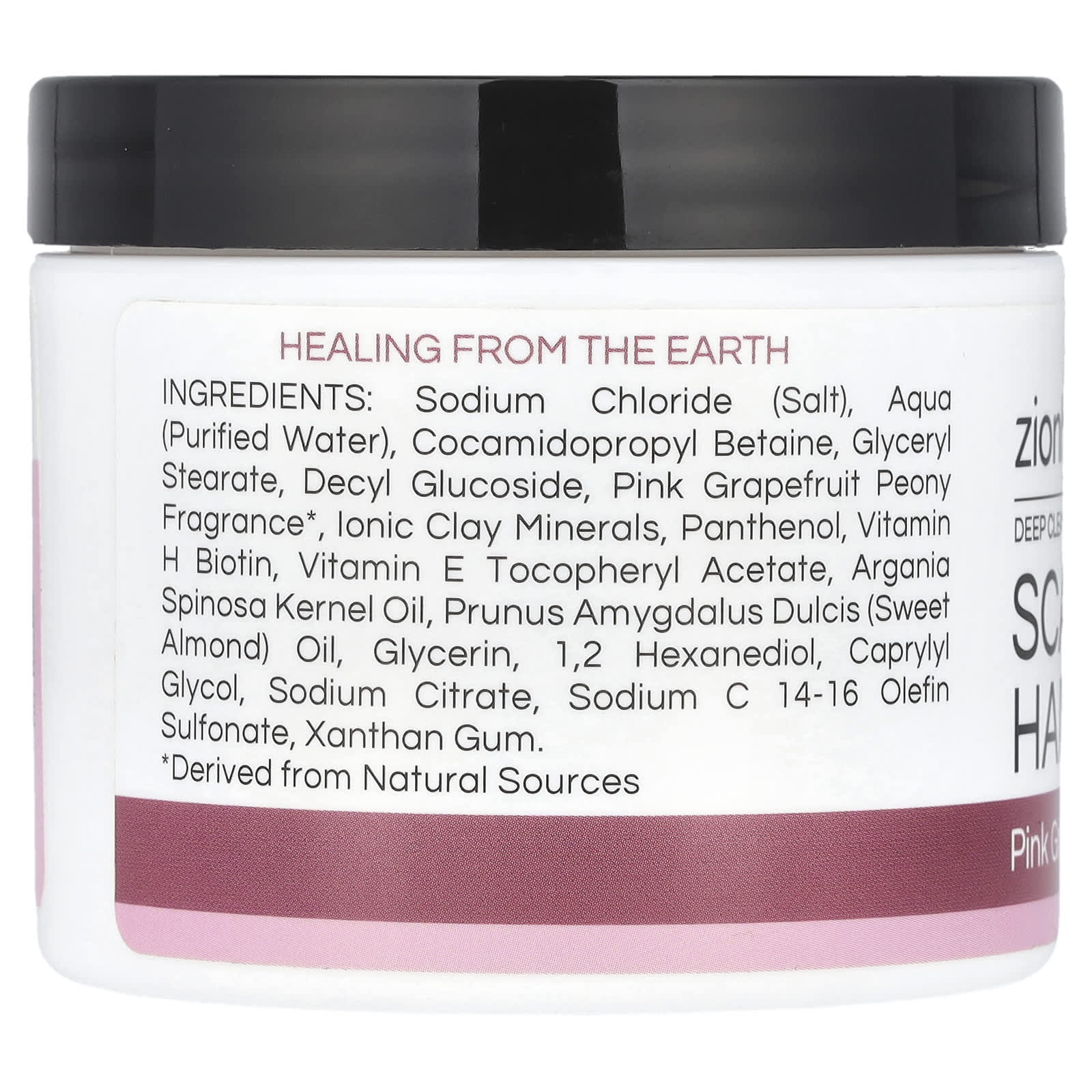 Zion Health, Scalp & Hair Scrub with Biotin, Pink Grapefruit Peony, 4 fl oz (118 ml) - Image 2
