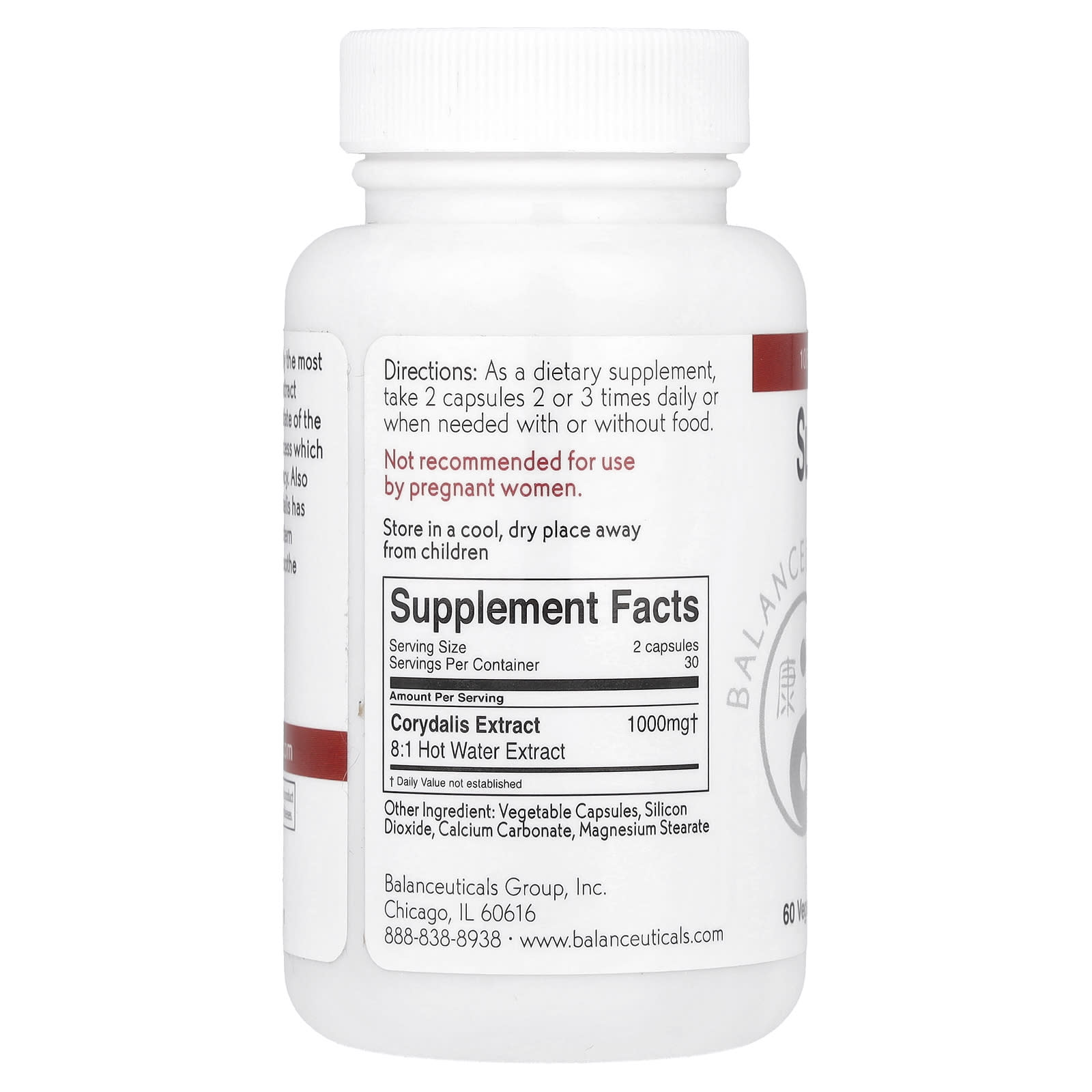 Balanceuticals Super Corydalis 500mg 60 Capsules - Image 2
