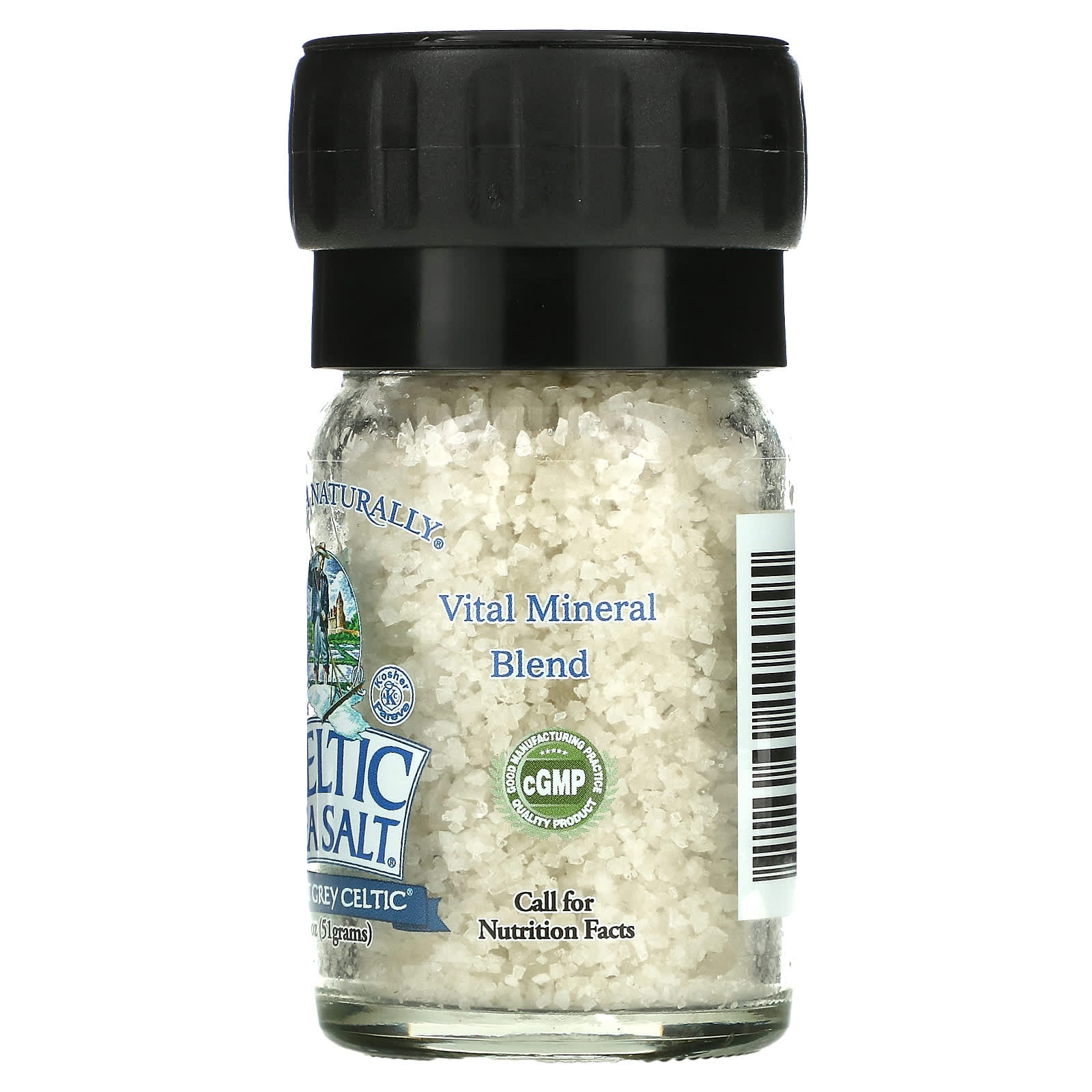 Celtic Sea Salt Light Grey Celtic - Mini Salt Grinder, 1.8 oz - Image 2