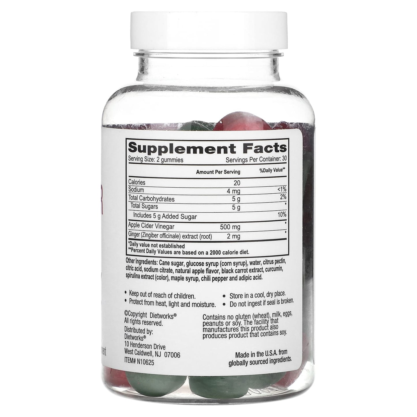 DietWorks Apple Cider Vinegar Gummies for Weight Loss & Digestion - Image 2