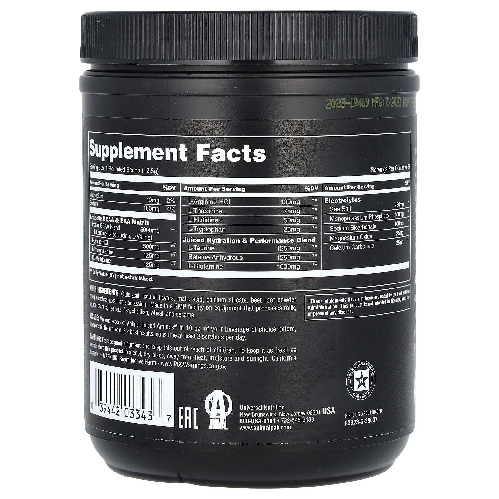 Animal Juiced Aminos - Fruit Punch - Post Workout Recovery & Hydration - Image 2