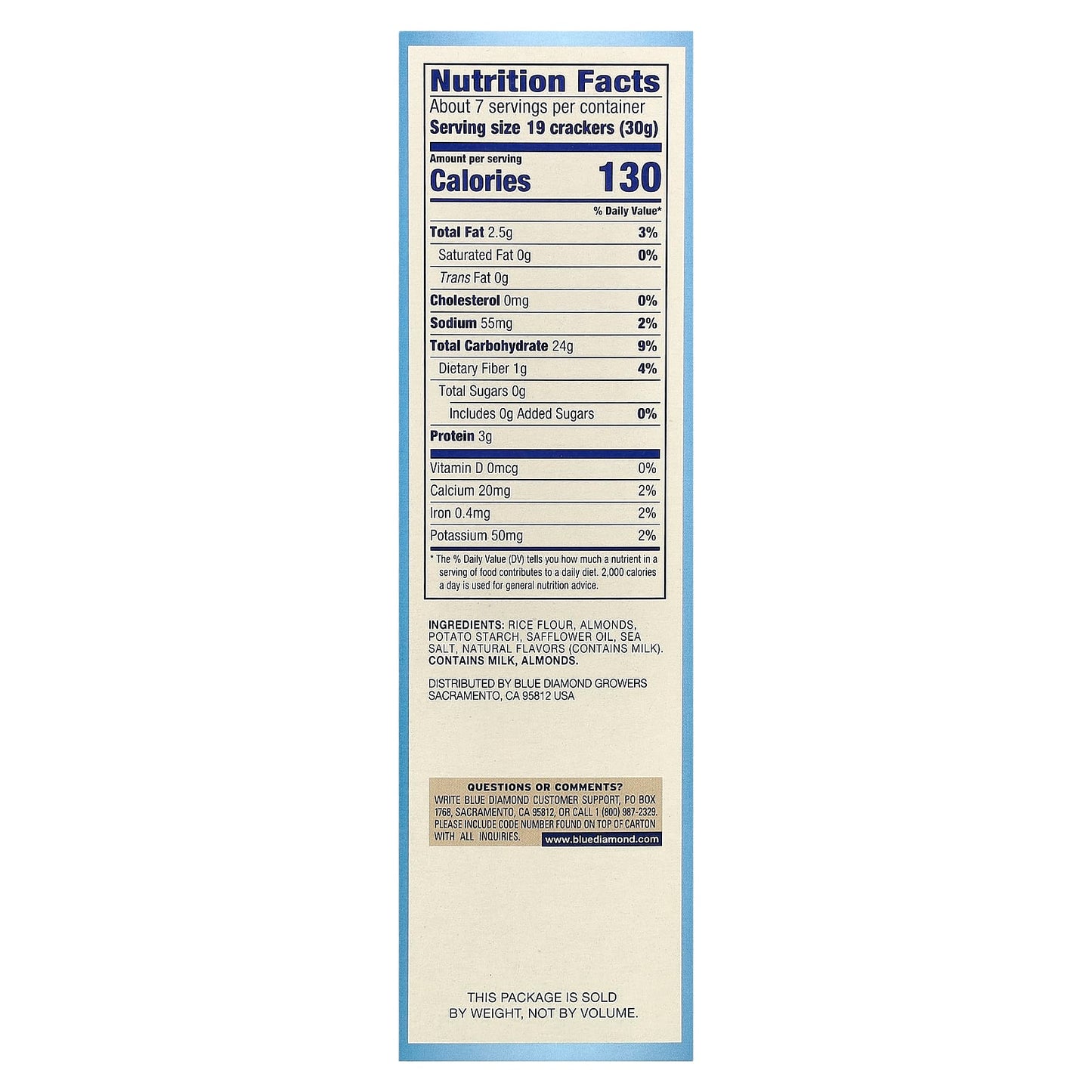 Blue Diamond Almond Nut-Thins, Gluten-Free Crackers with Sea Salt - Image 2