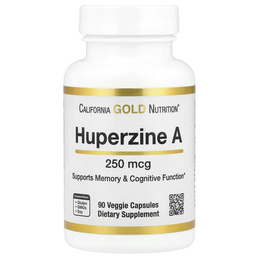 California Gold Nutrition Huperzine A 250mcg 90 Veggie Capsules - Image 1