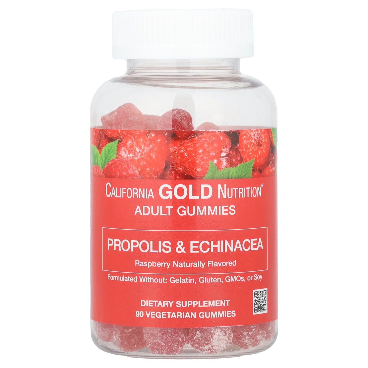 California Gold Nutrition Propolis & Echinacea Gummies, Immune Support, 90 Veggie Gummies - Image 1