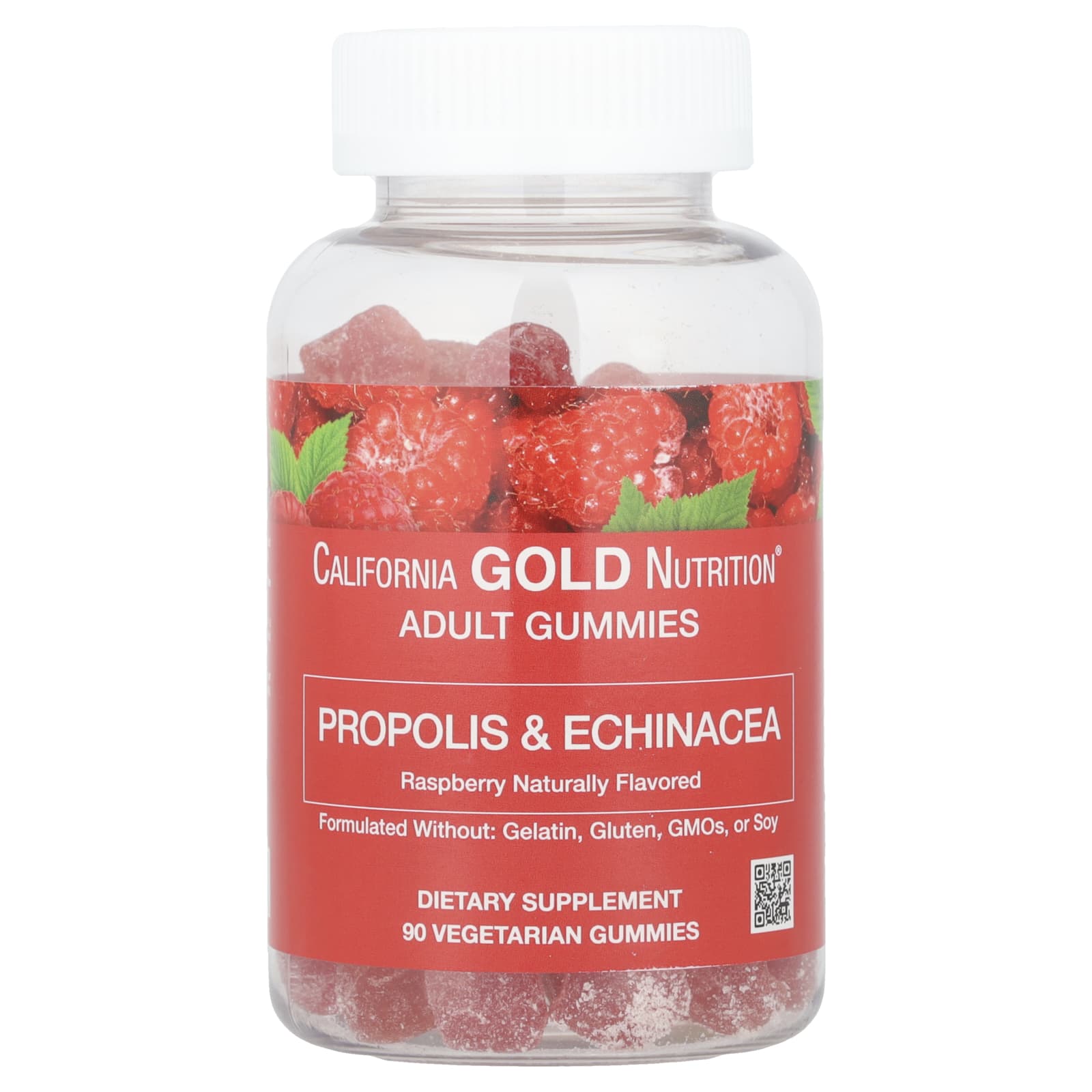 California Gold Nutrition Propolis & Echinacea Gummies, Immune Support, 90 Veggie Gummies - Image 1