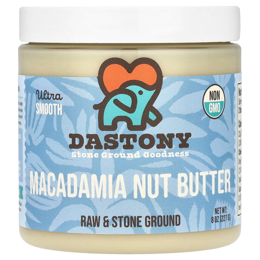 Dastony Organic Macadamia Nut Butter, 8 oz - Ultra Smooth, Paleo Friendly - Image 1