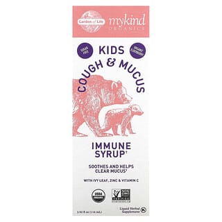 Garden of Life Mykind Organics Kids Cough & Mucus Syrup for Immune Support