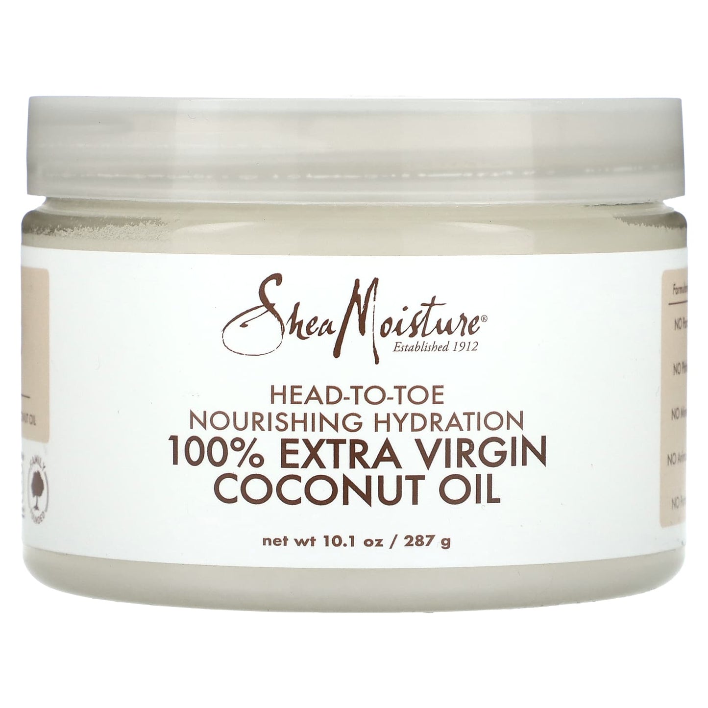 SheaMoisture, Head-To-Toe Nourishing Hydration, 100% Extra Virgin Coconut Oil, 10.1 oz (287 g) - Image 1