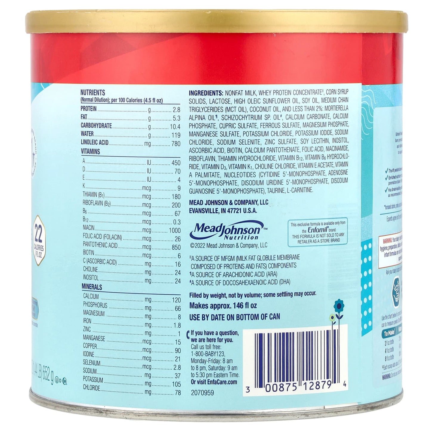 NeuroPro EnfaCare Infant Formula for Premature Babies - 23 oz - Image 2