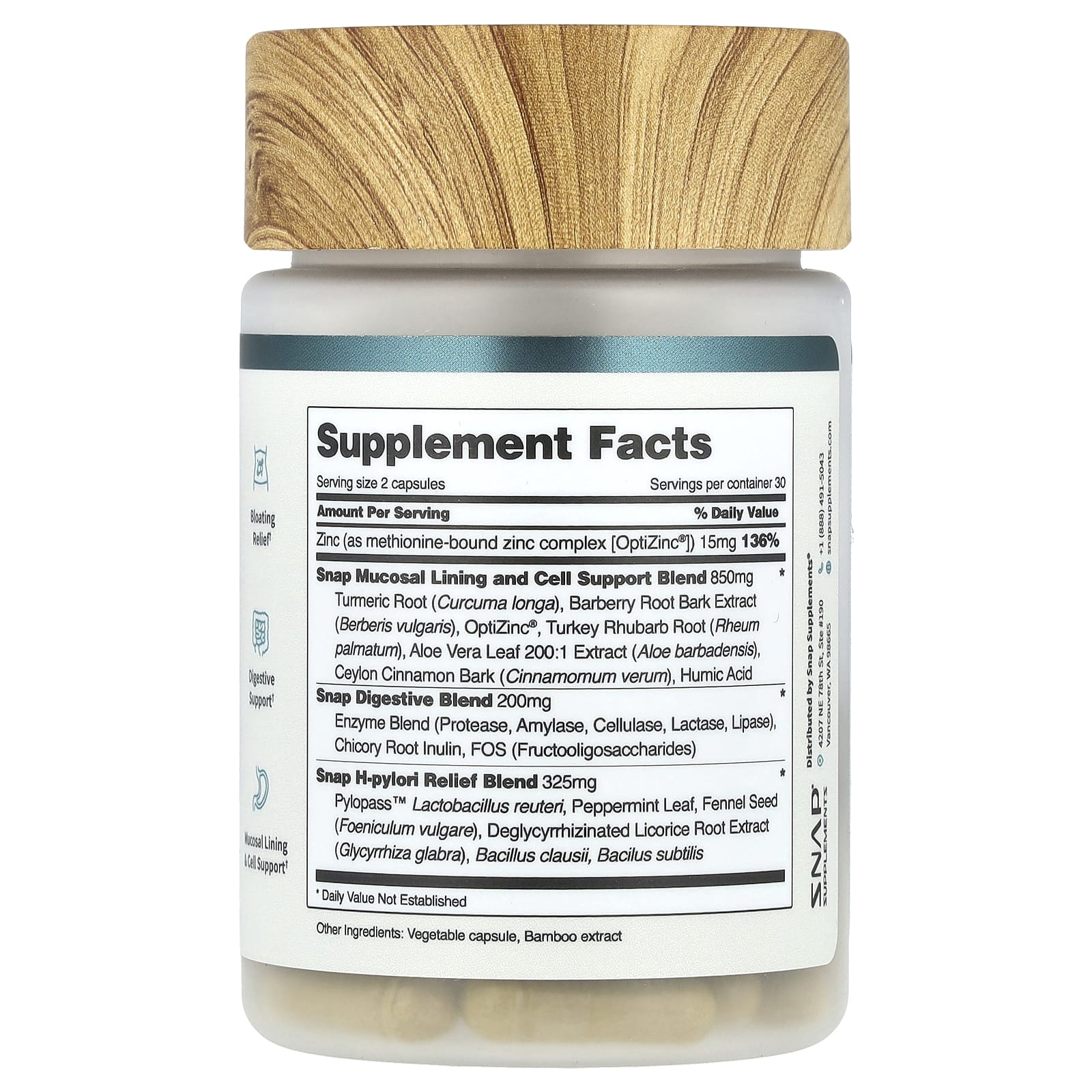 Snap Supplements, Gut Health , 60 Capsules - Image 2