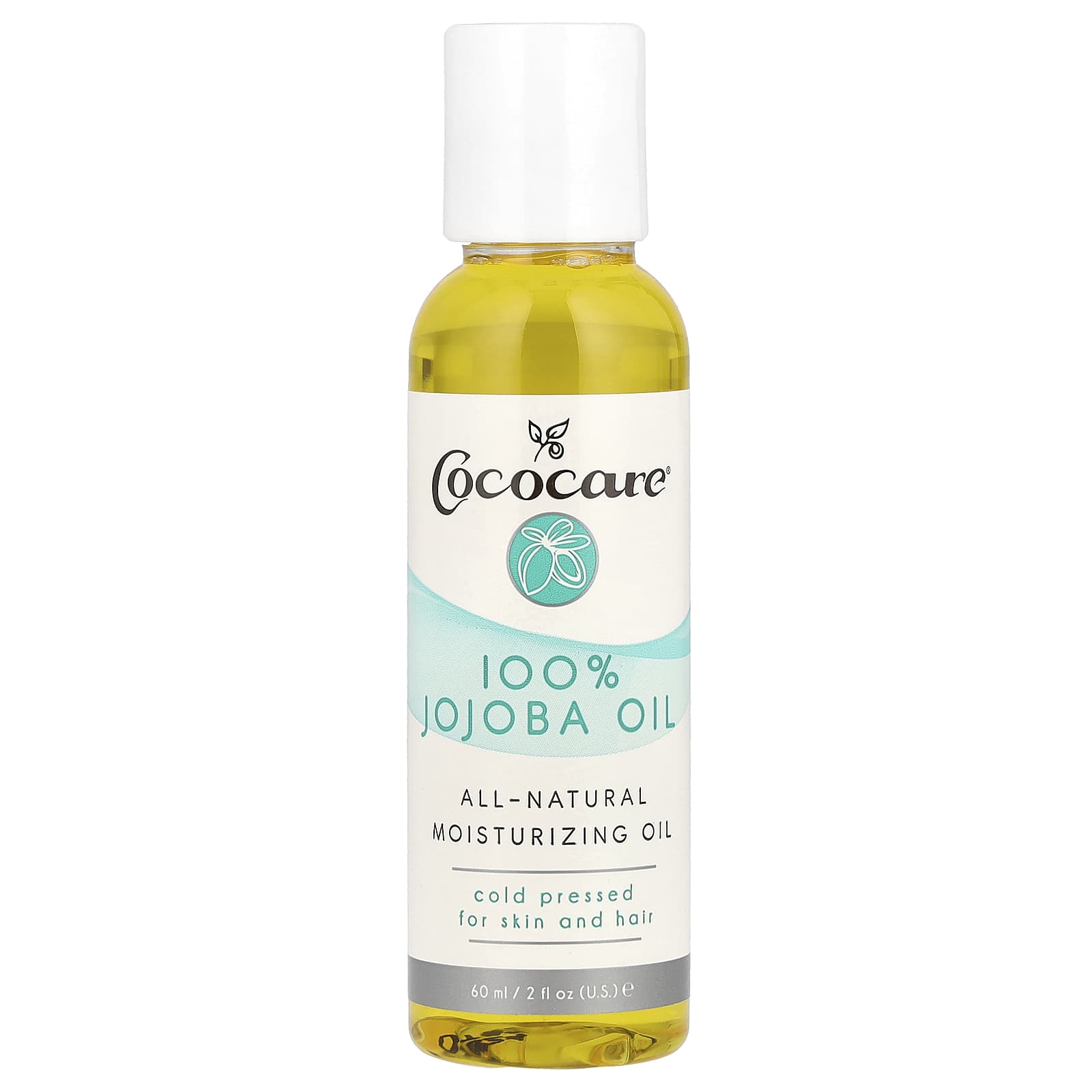 100% Jojoba Oil for Skin and Hair, Cold Pressed - 2 fl oz (60 ml) - Image 1