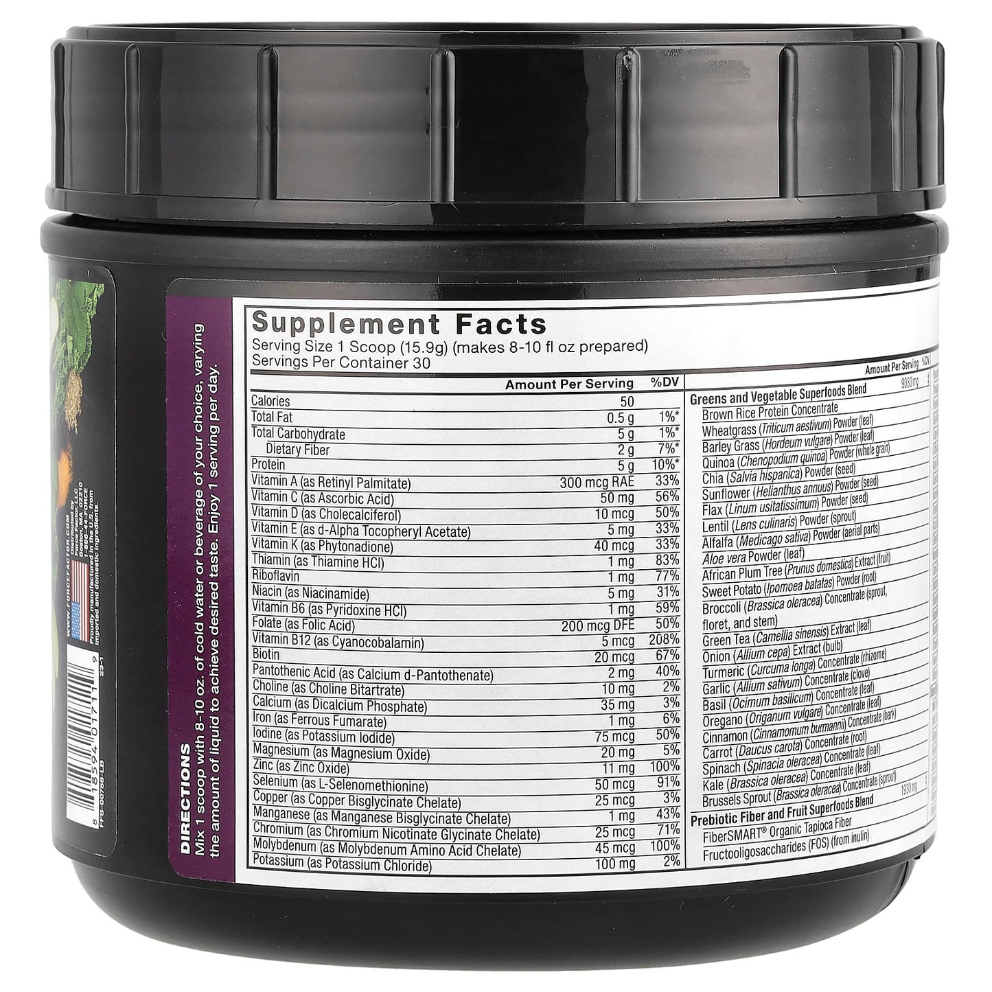 Force Factor Smarter Greens, Superfood Digestion Powder, 16.8 oz - Image 2