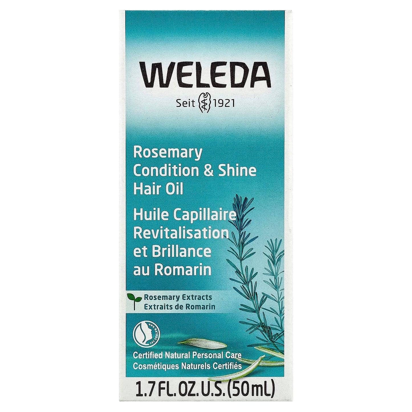 Weleda, Condition & Shine Hair Oil, Rosemary Extracts, 1.7 fl oz (50 ml) - Image 2
