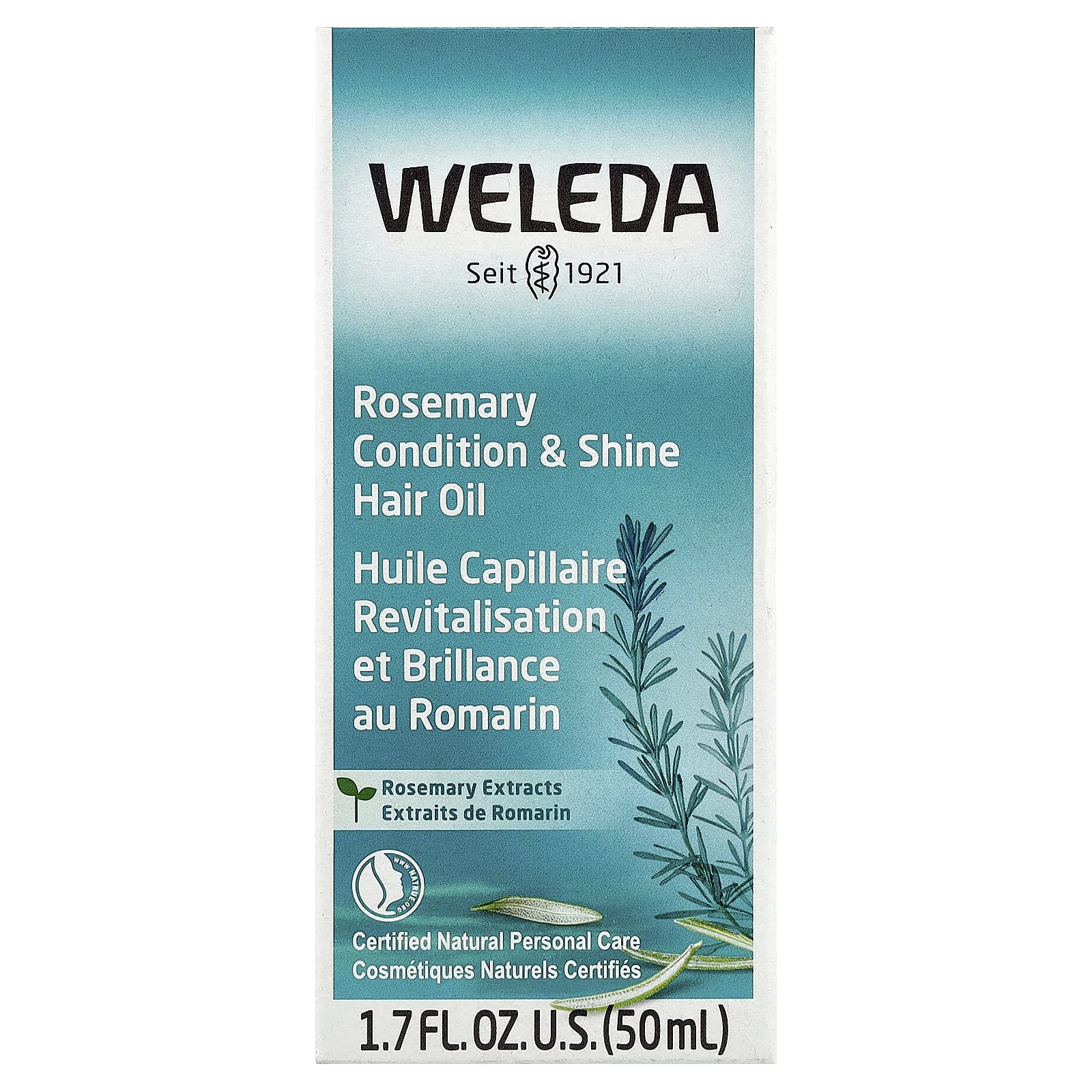 Weleda, Condition & Shine Hair Oil, Rosemary Extracts, 1.7 fl oz (50 ml) - Image 2