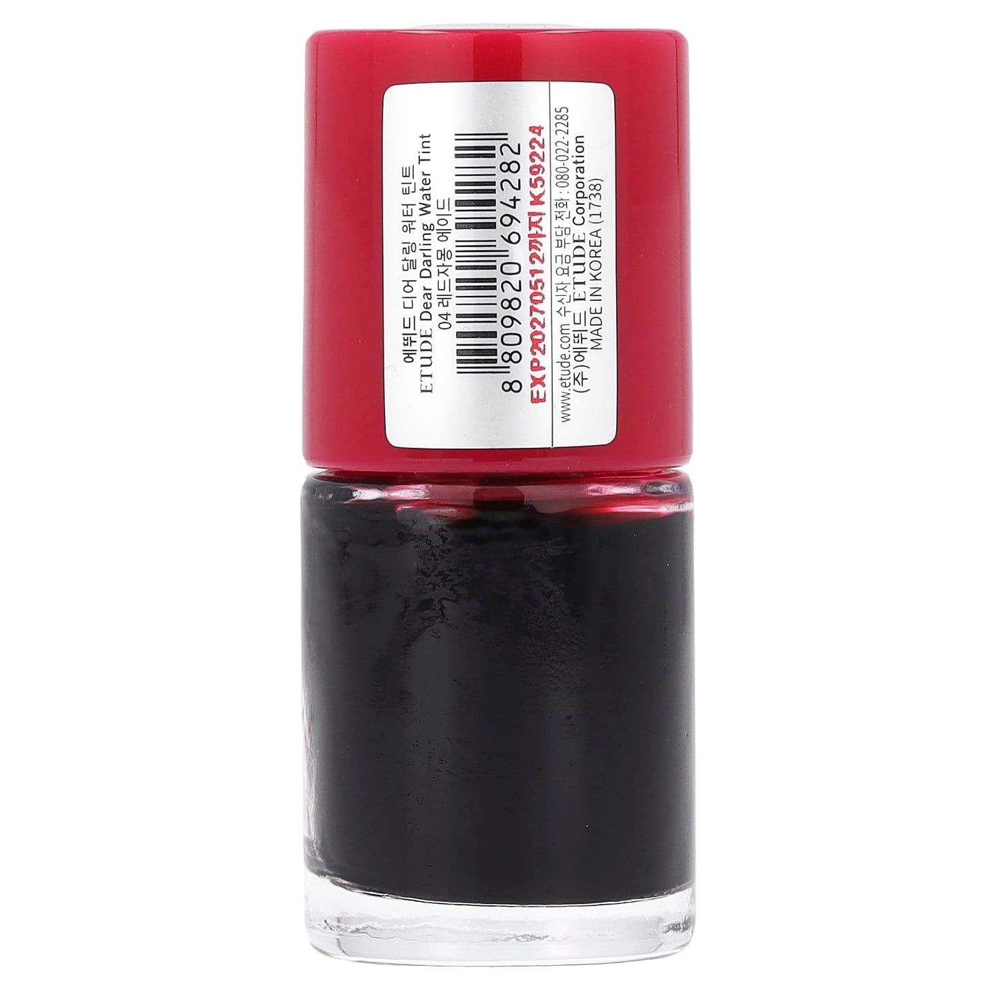 ETUDE Dear Darling Water Tint, Refreshing Red Grapefruit Hues for Hydrated Lips - Image 2