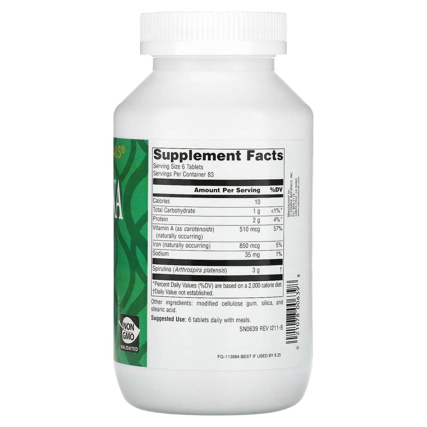Source Naturals, Spirulina, 500 Tablets - Image 2