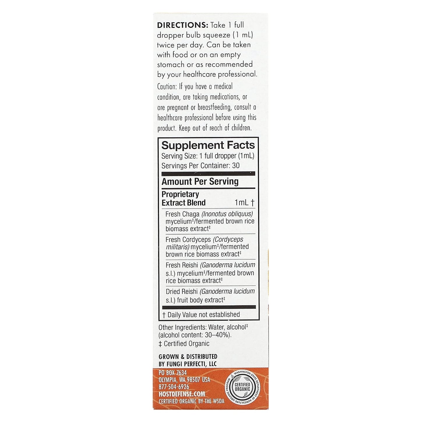 Host Defense Organic Breathe Mushroom Extract for Healthy Respiration - 1 fl oz - Image 2