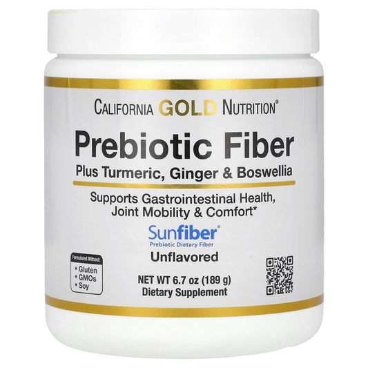 California Gold Nutrition: Prebiotic Fiber + Turmeric & Ginger Support - Image 1