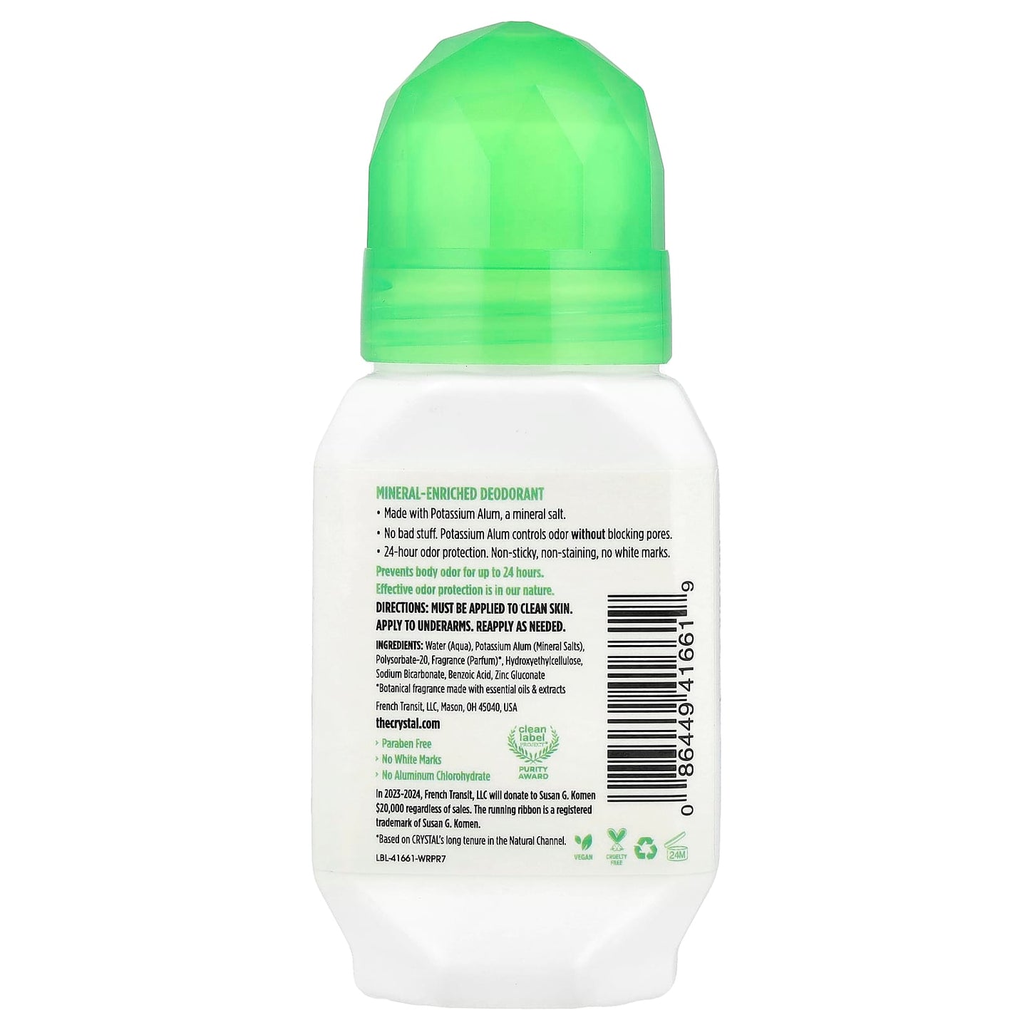 Natural, 24-Hour Deodorant Roll-On - Vanilla & Jasmine, Cruelty-Free - Image 2