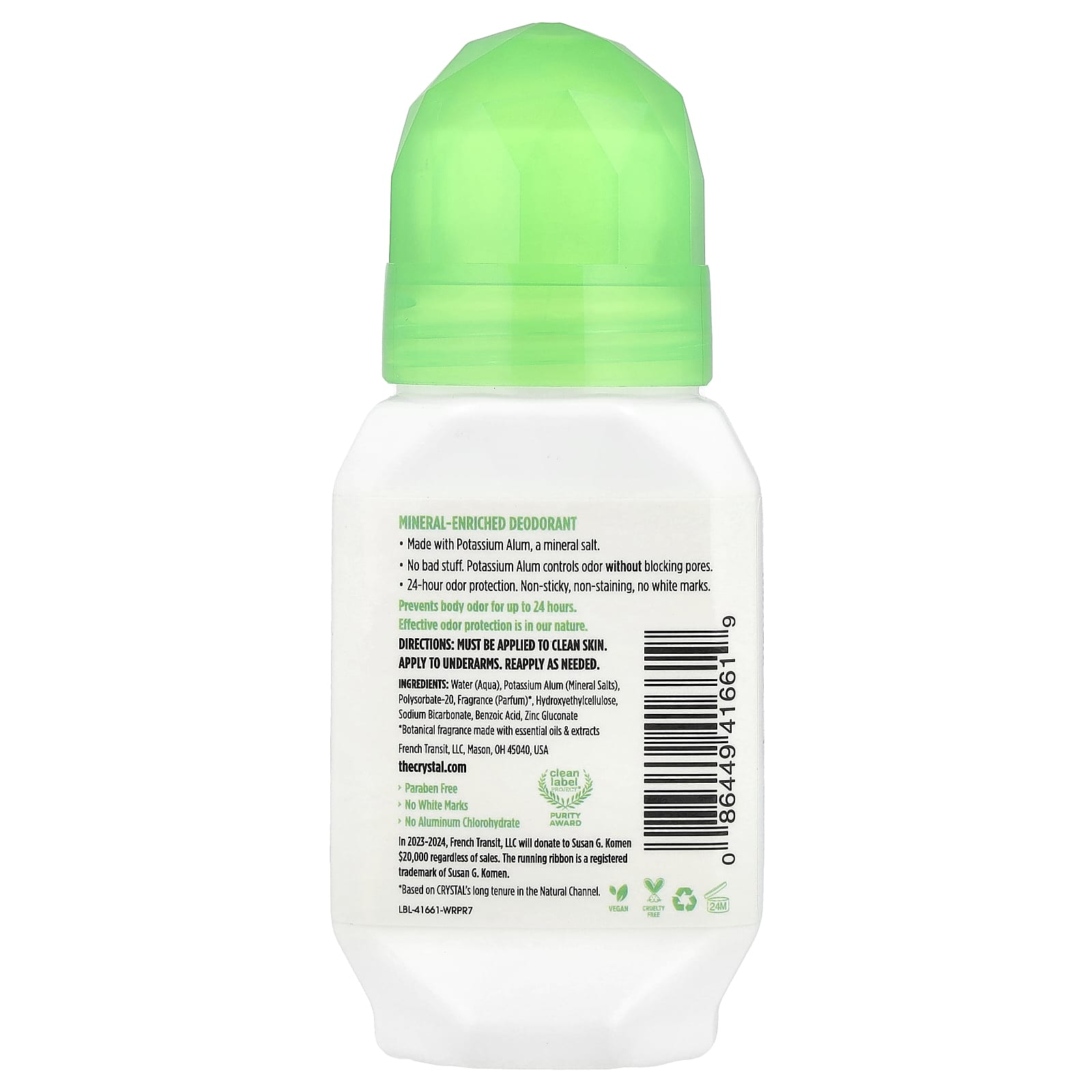 Natural, 24-Hour Deodorant Roll-On - Vanilla & Jasmine, Cruelty-Free - Image 2