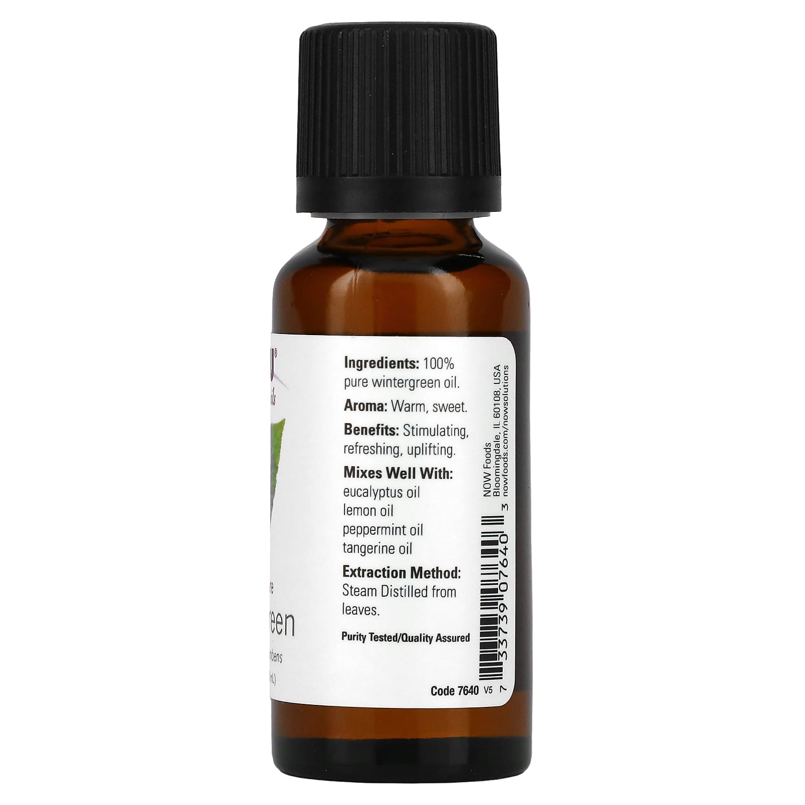 NOW Foods, Essential Oils, 100% Pure Wintergreen, 1 fl oz (30 ml) - Image 2