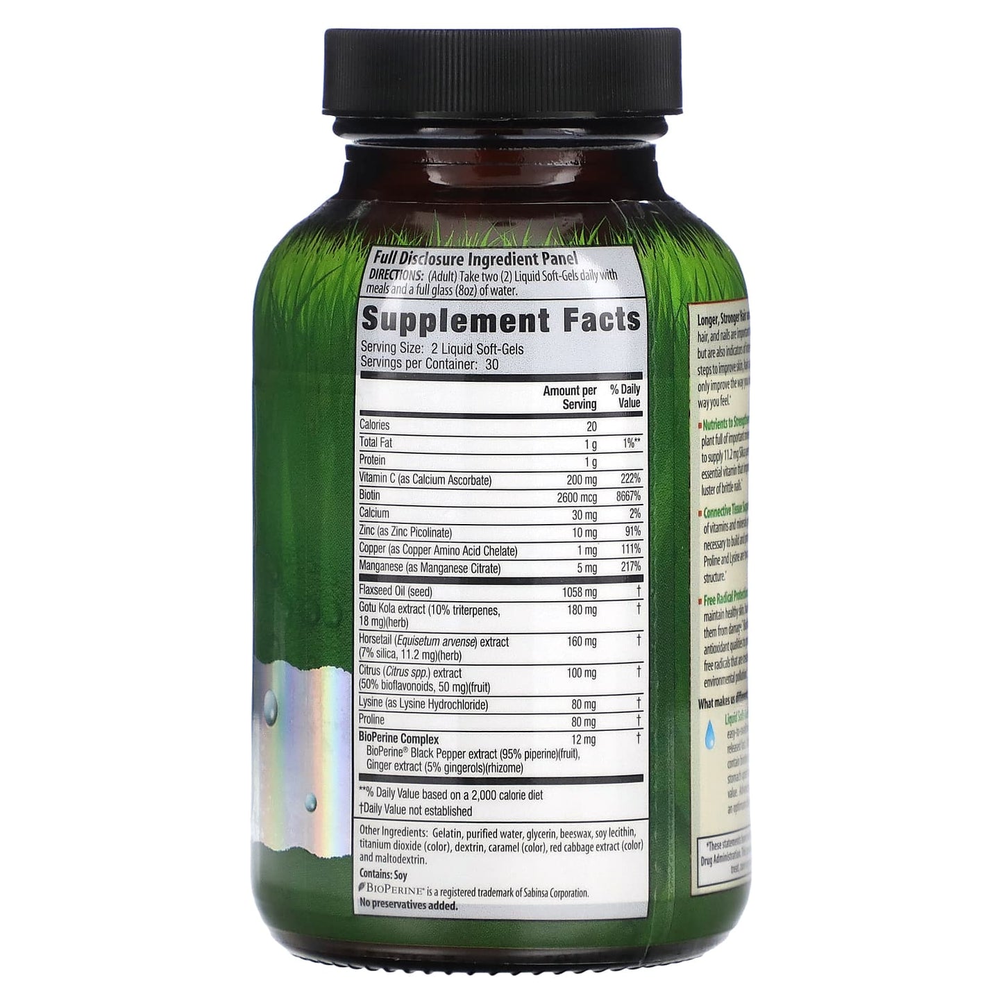 Irwin Naturals Hair, Skin & Nail Supplement - Longer, Stronger Hair & Nails - Image 2