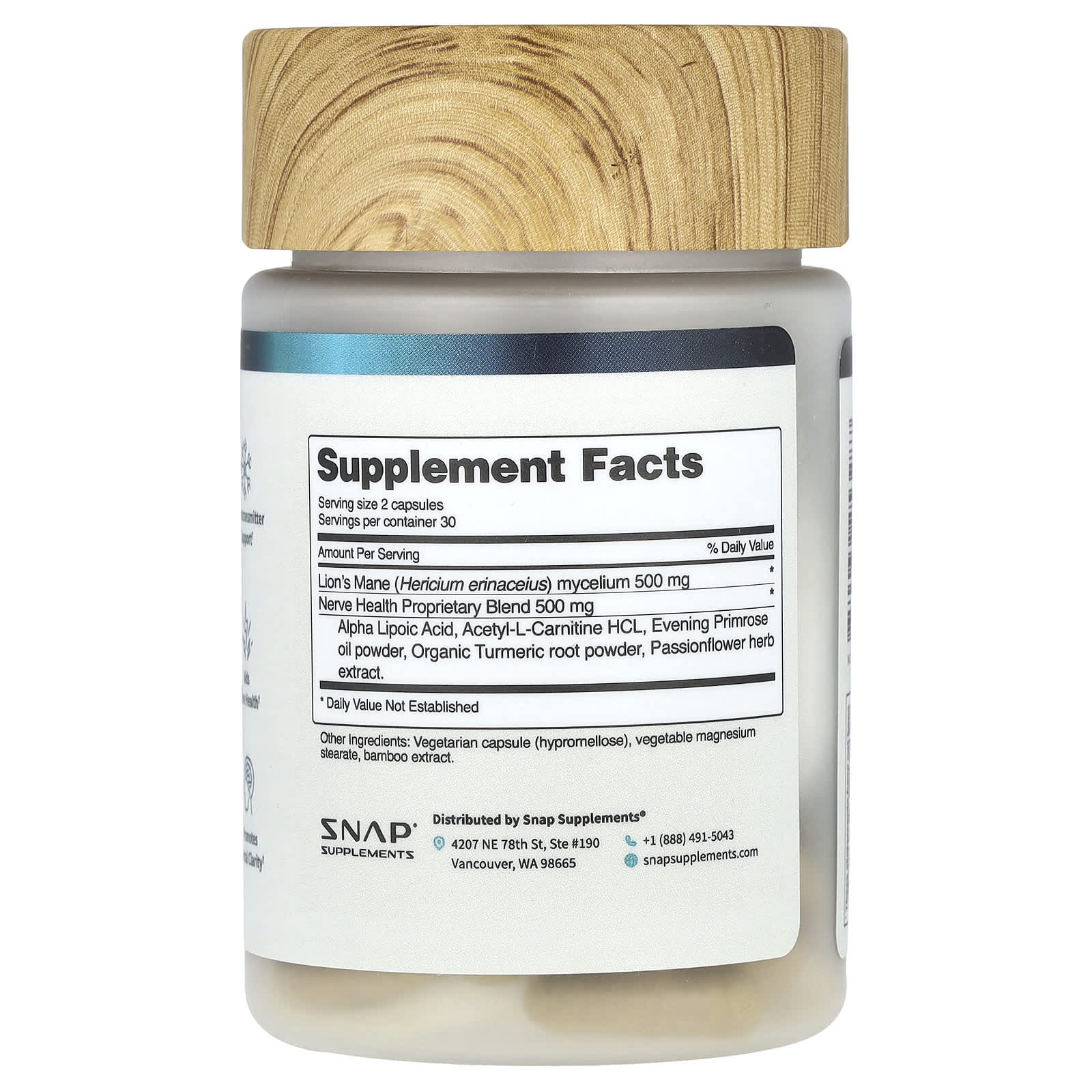 Snap Supplements, Nerve Health, 60 Capsules - Image 2
