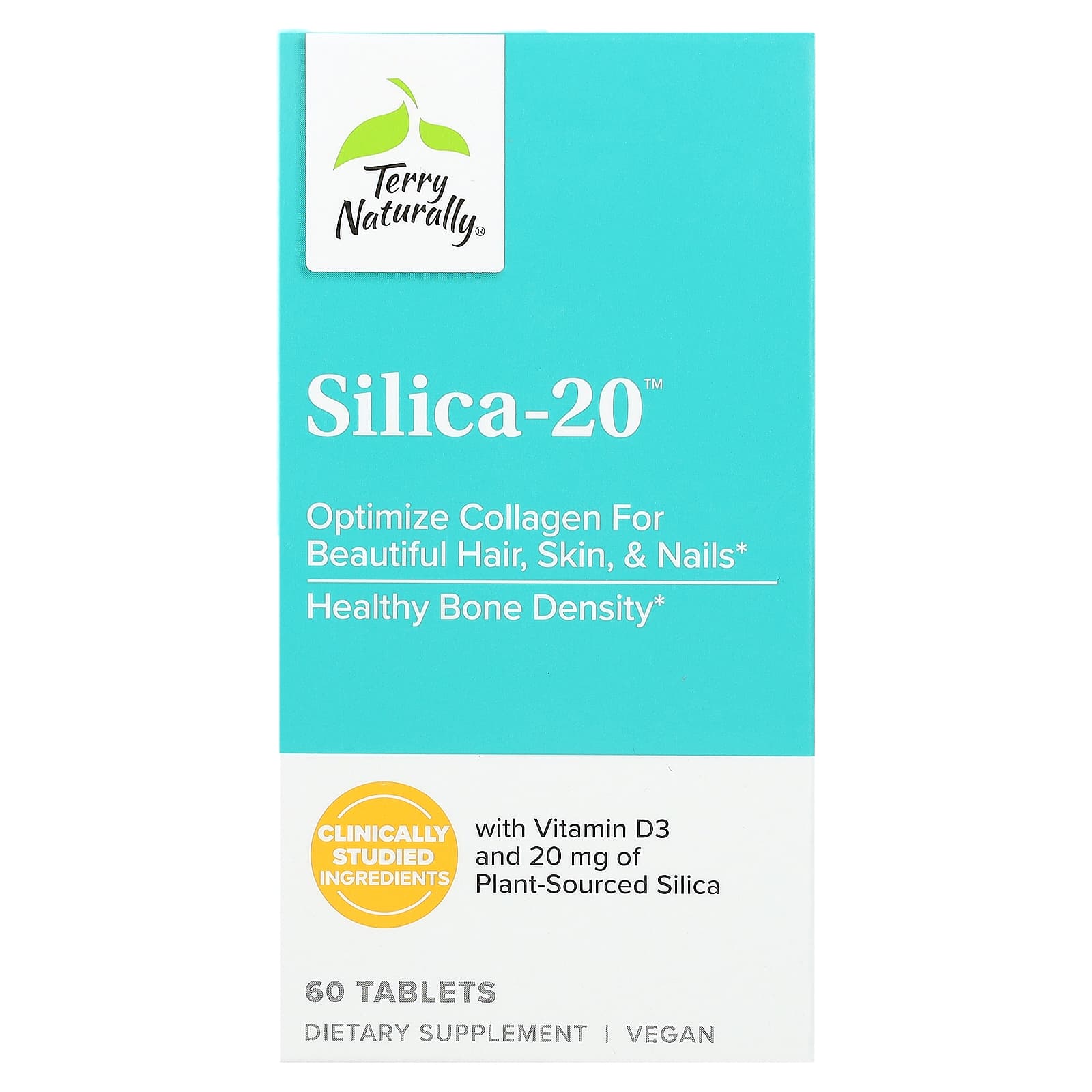 Terry Naturally, Silica-20, 60 Tablets - Image 1