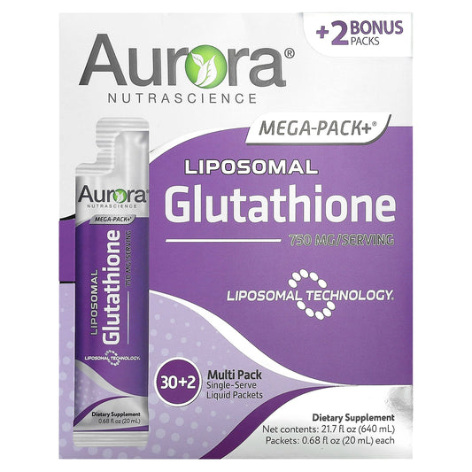 Liposomal Glutathione Supplement by Aurora Nutrascience - 32 Packets - Image 1