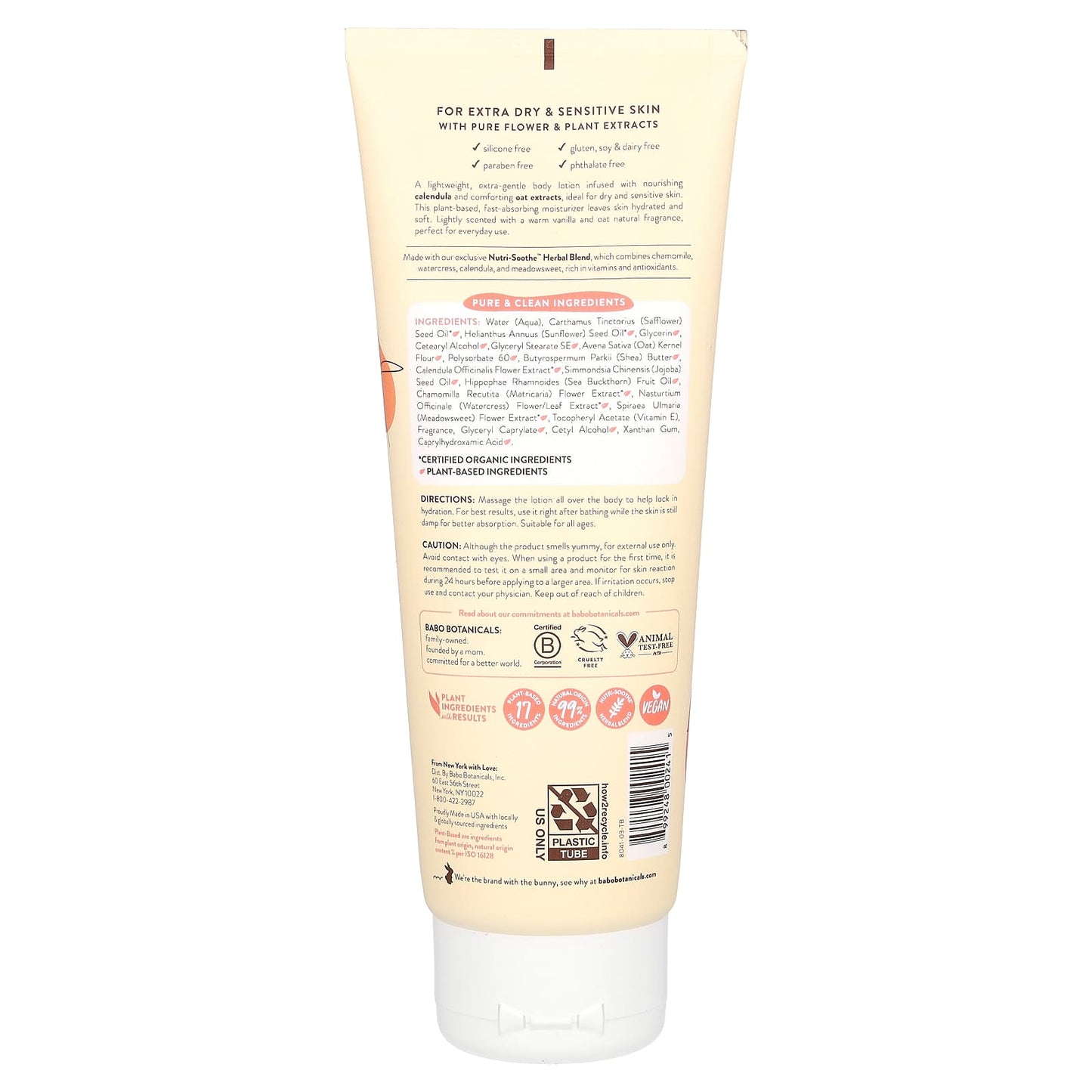 Moisturizing Body Lotion for Sensitive Skin by Babo Botanicals - 8 fl oz - Image 2