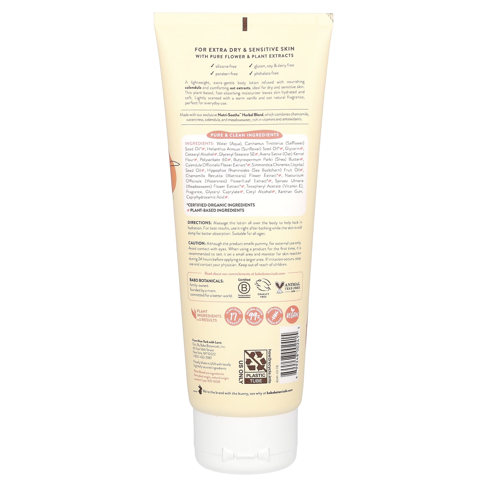 Moisturizing Body Lotion for Sensitive Skin by Babo Botanicals - 8 fl oz - Image 2