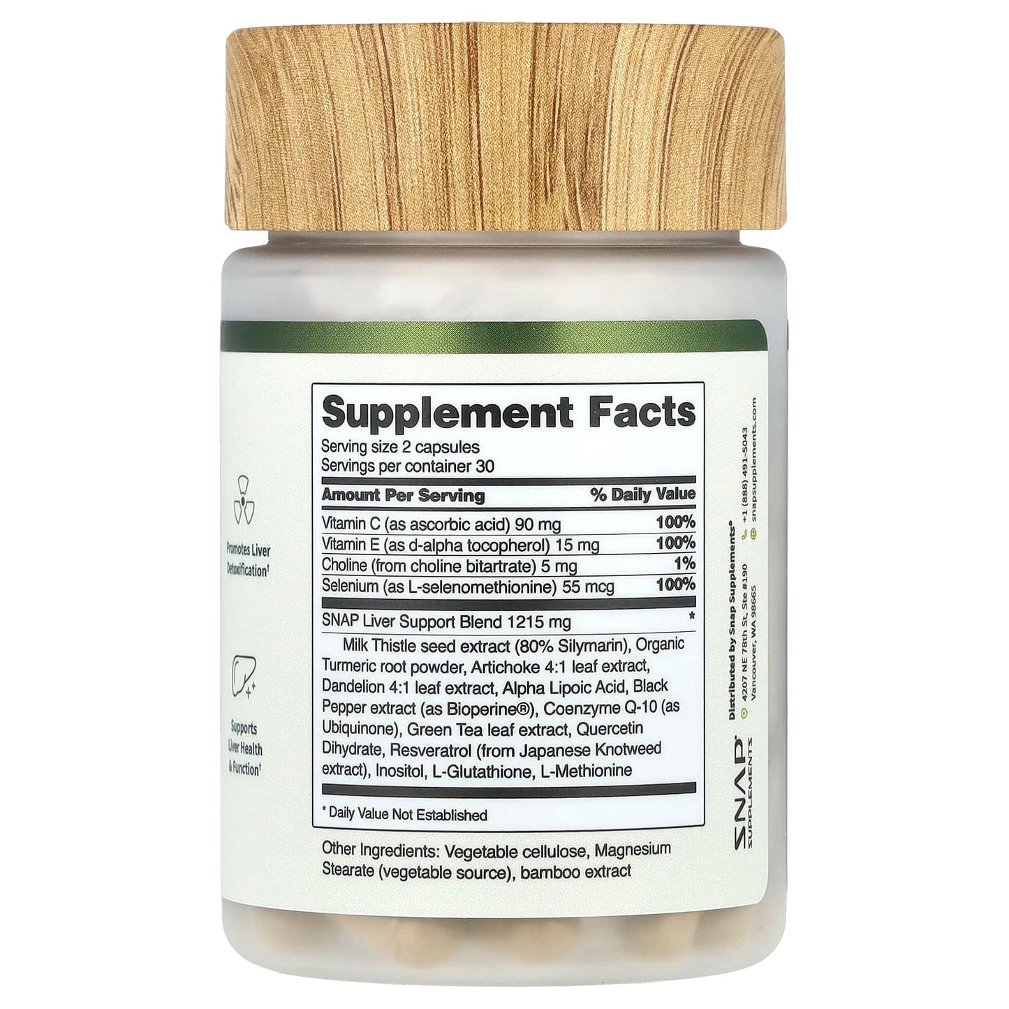 Snap Supplements, Liver Health & Detox, 60 Capsules - Image 2
