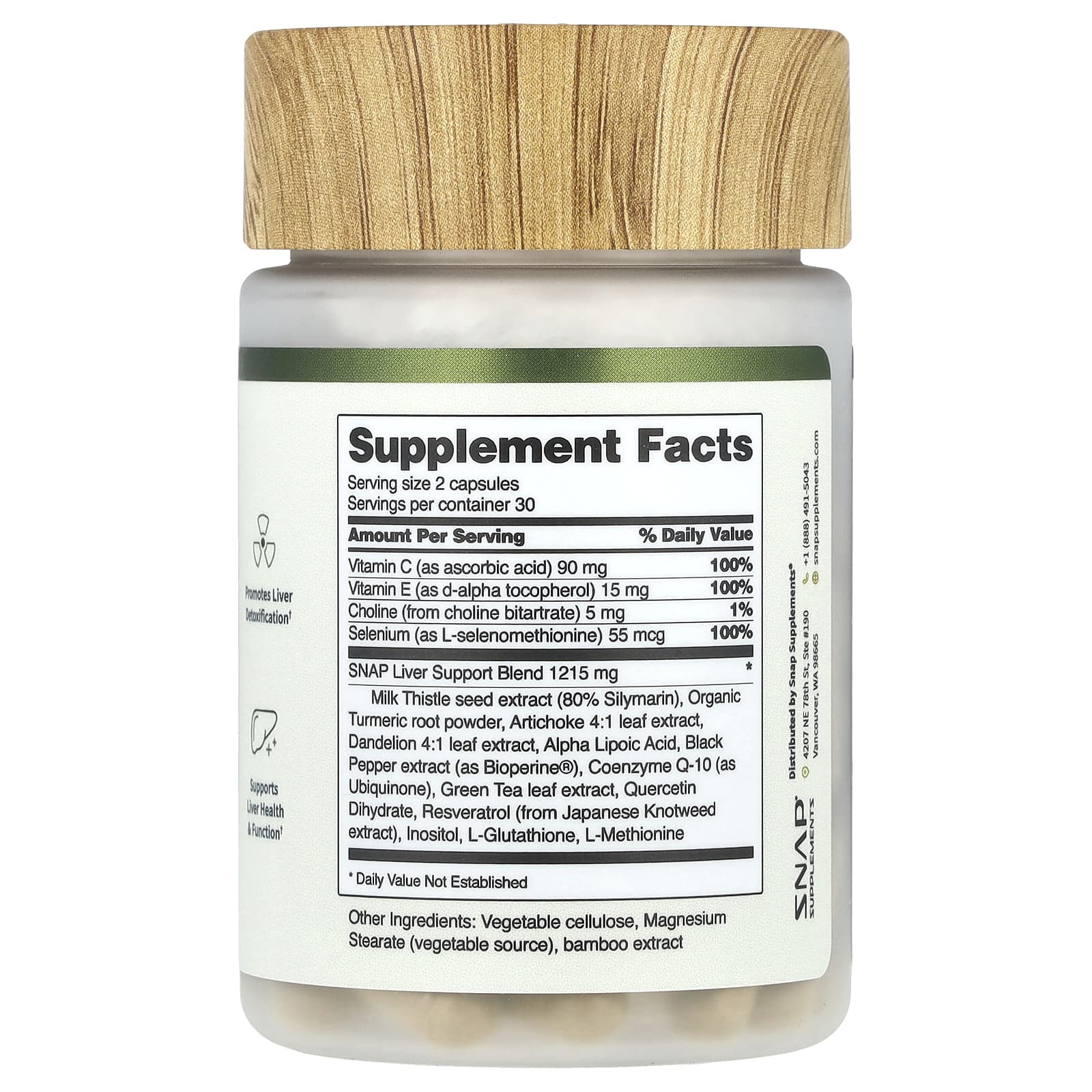 Snap Supplements, Liver Health & Detox, 60 Capsules - Image 2