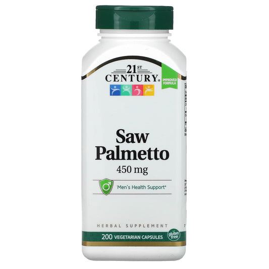 21st Century Saw Palmetto 450mg for Men's Health - 200 Capsules - Image 1