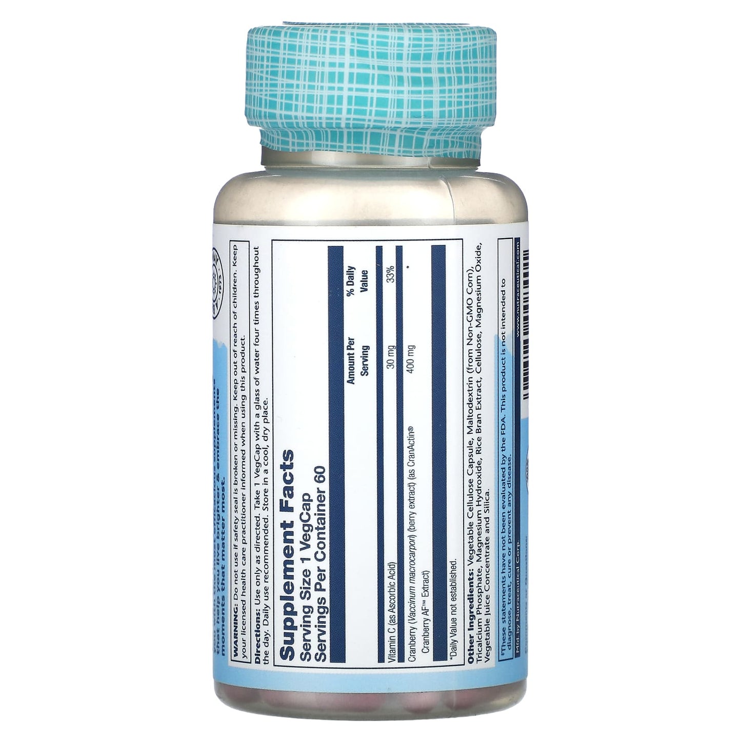 Solaray, CranActin, 400 mg, 60 VegCaps - Image 2