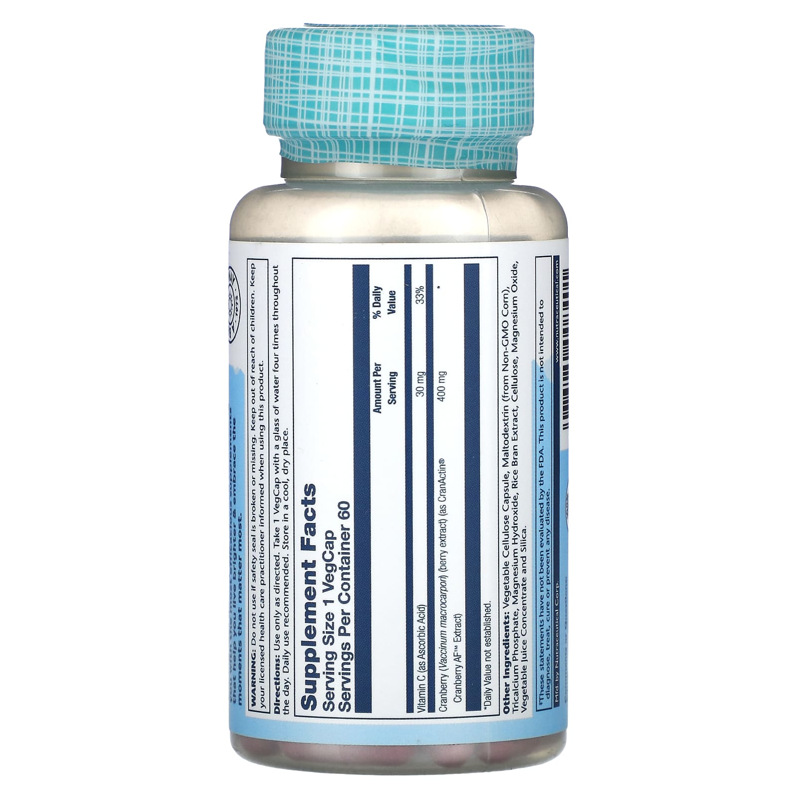 Solaray, CranActin, 400 mg, 60 VegCaps - Image 2