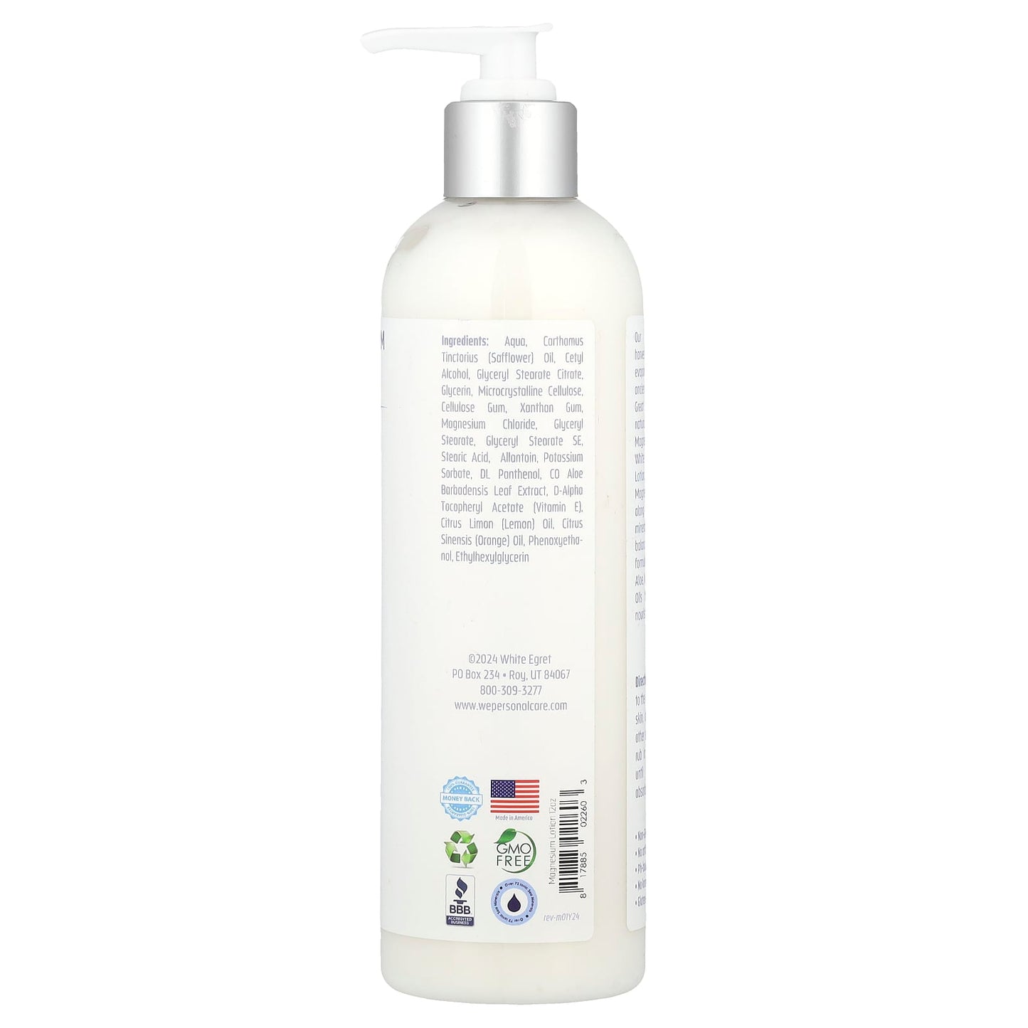 White Egret, Magnesium Lotion, 12 fl oz (355 ml) - Image 2