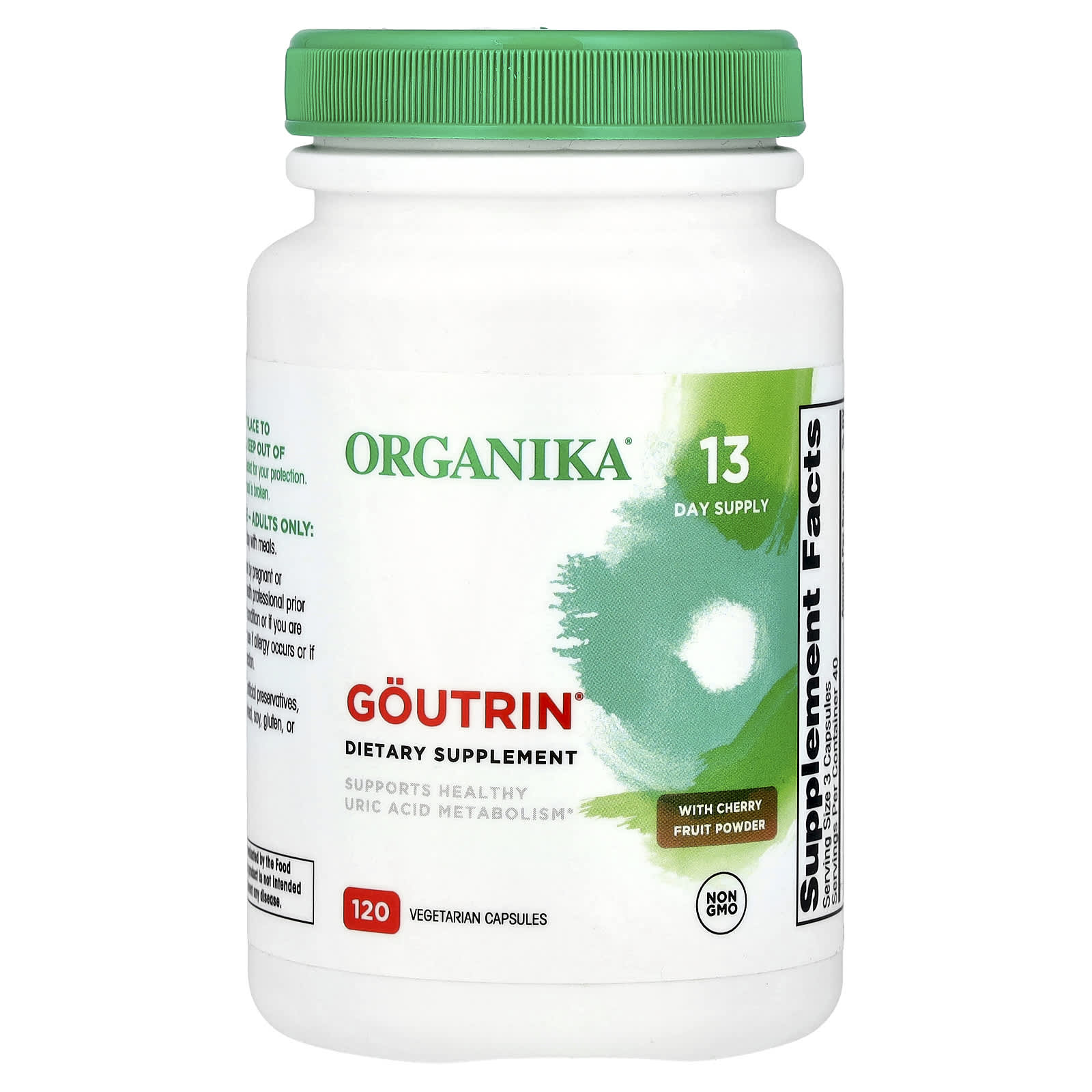 Organika, Goutrin® with Cherry Fruit Powder, 120 Vegetarian Capsules - Image 1