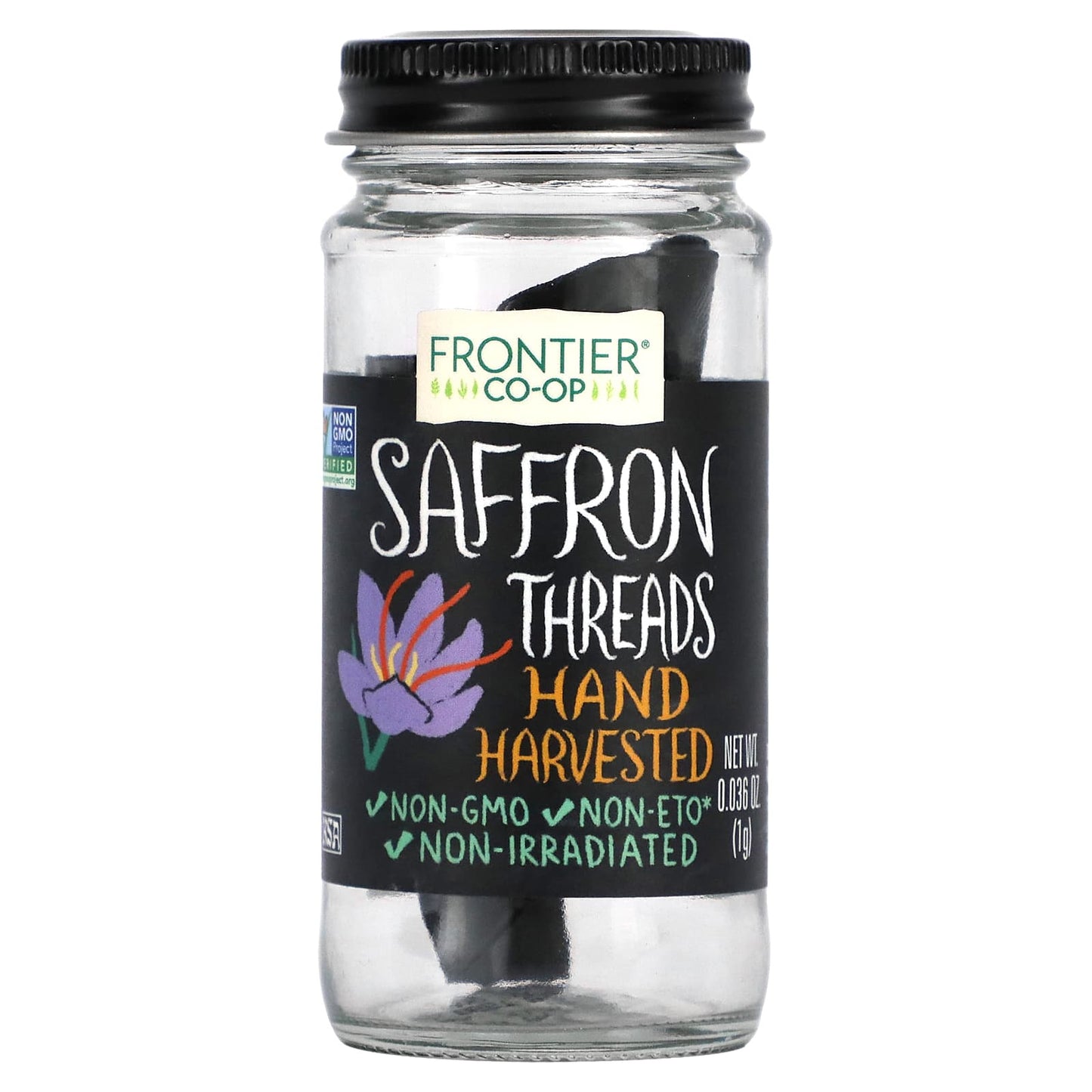 Frontier Co-op Hand Harvested Saffron Threads 1g - Image 1