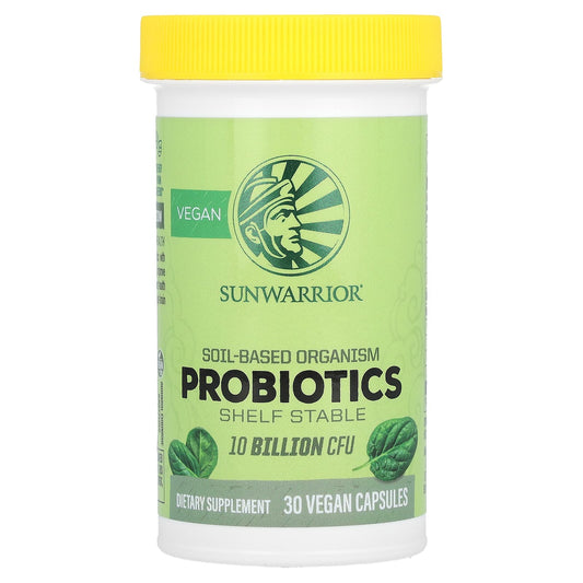 Sunwarrior, Probiotics, 10 Billion CFU, 30 Vegan Capsules - Image 1
