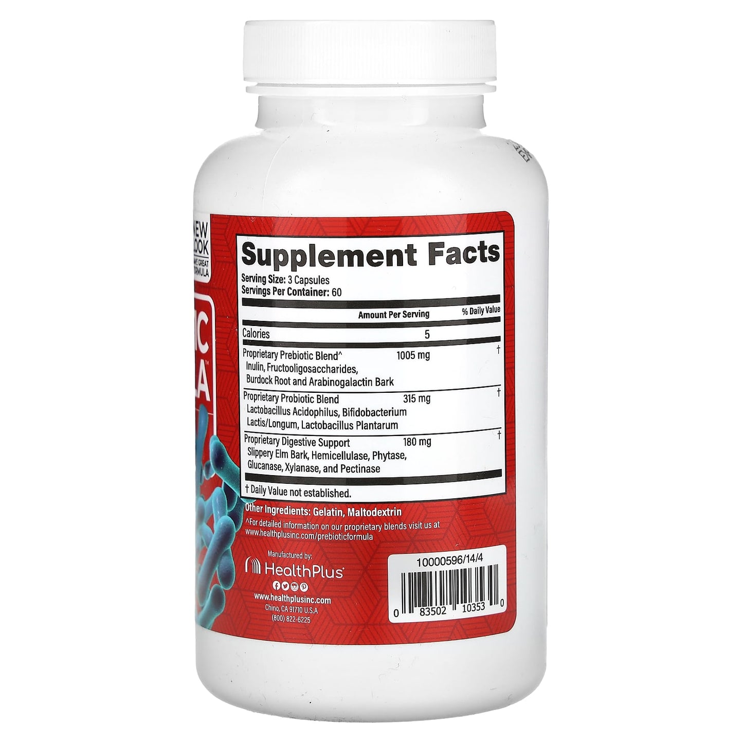 Health Plus Prebiotic Formula for Digestive Health - 180 Capsules - Image 2